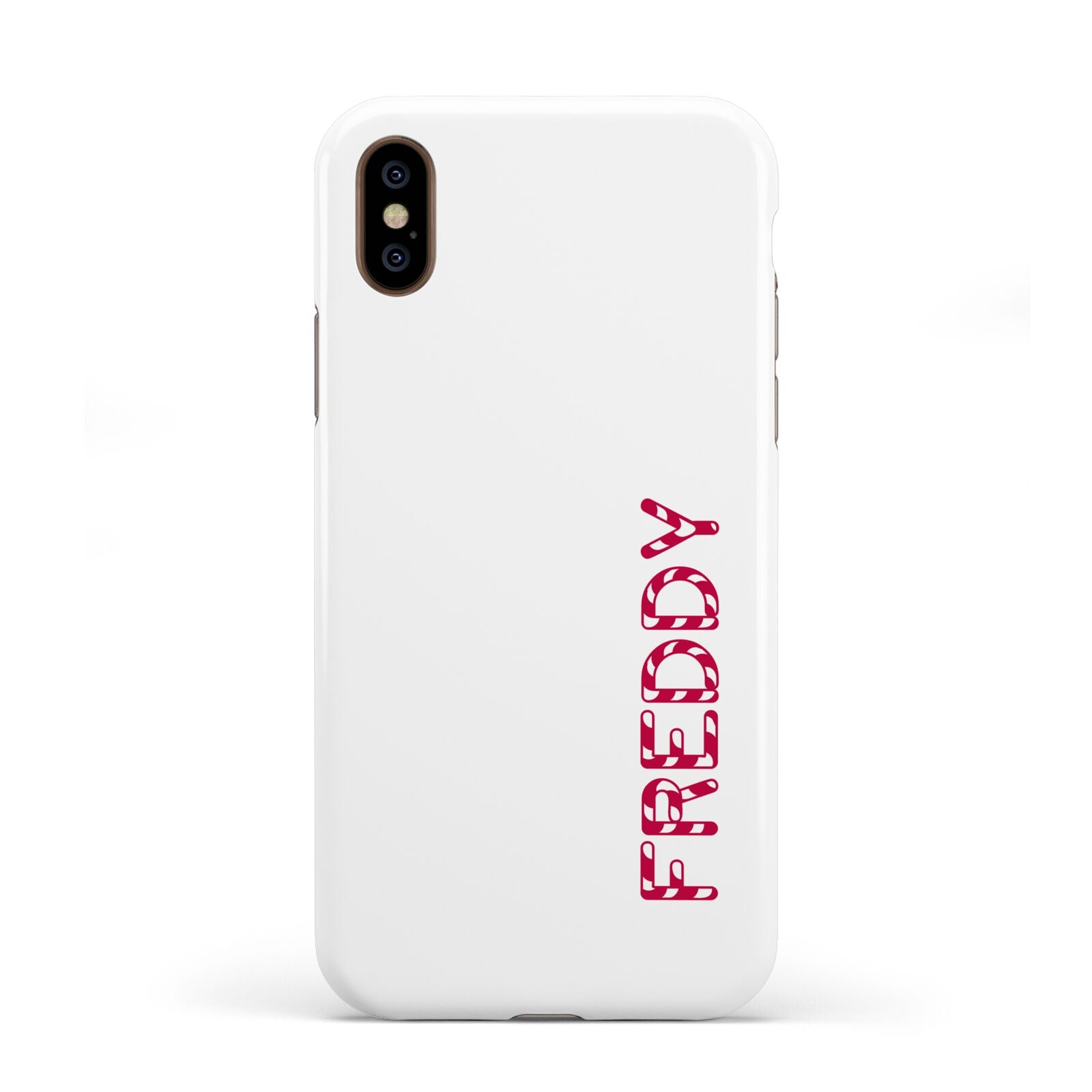 Personalised Candy Cane Name Apple iPhone XS 3D Tough