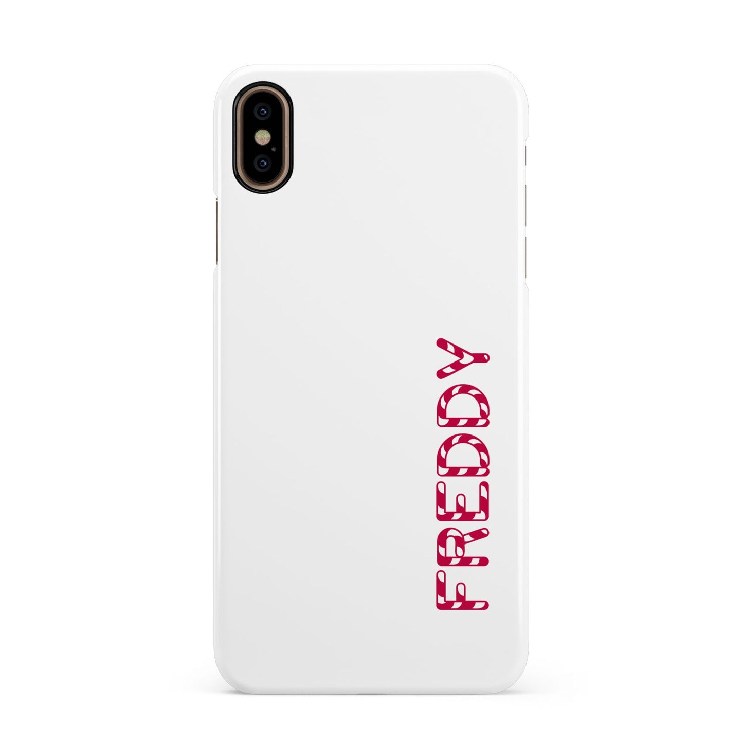 Personalised Candy Cane Name Apple iPhone Xs Max 3D Snap Case