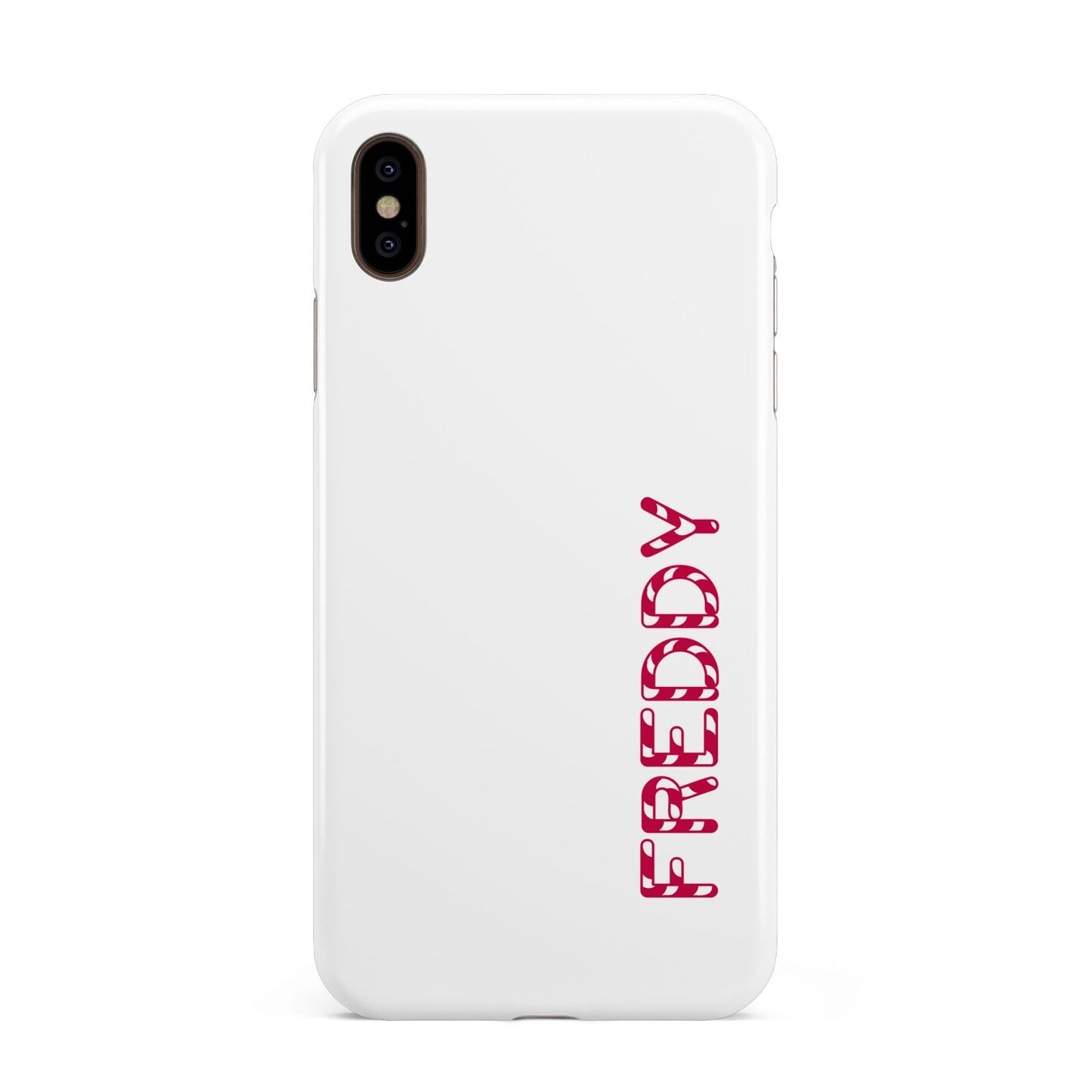 Personalised Candy Cane Name Apple iPhone Xs Max 3D Tough Case