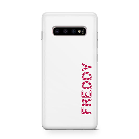 Personalised Candy Cane Name Protective Samsung Galaxy Case