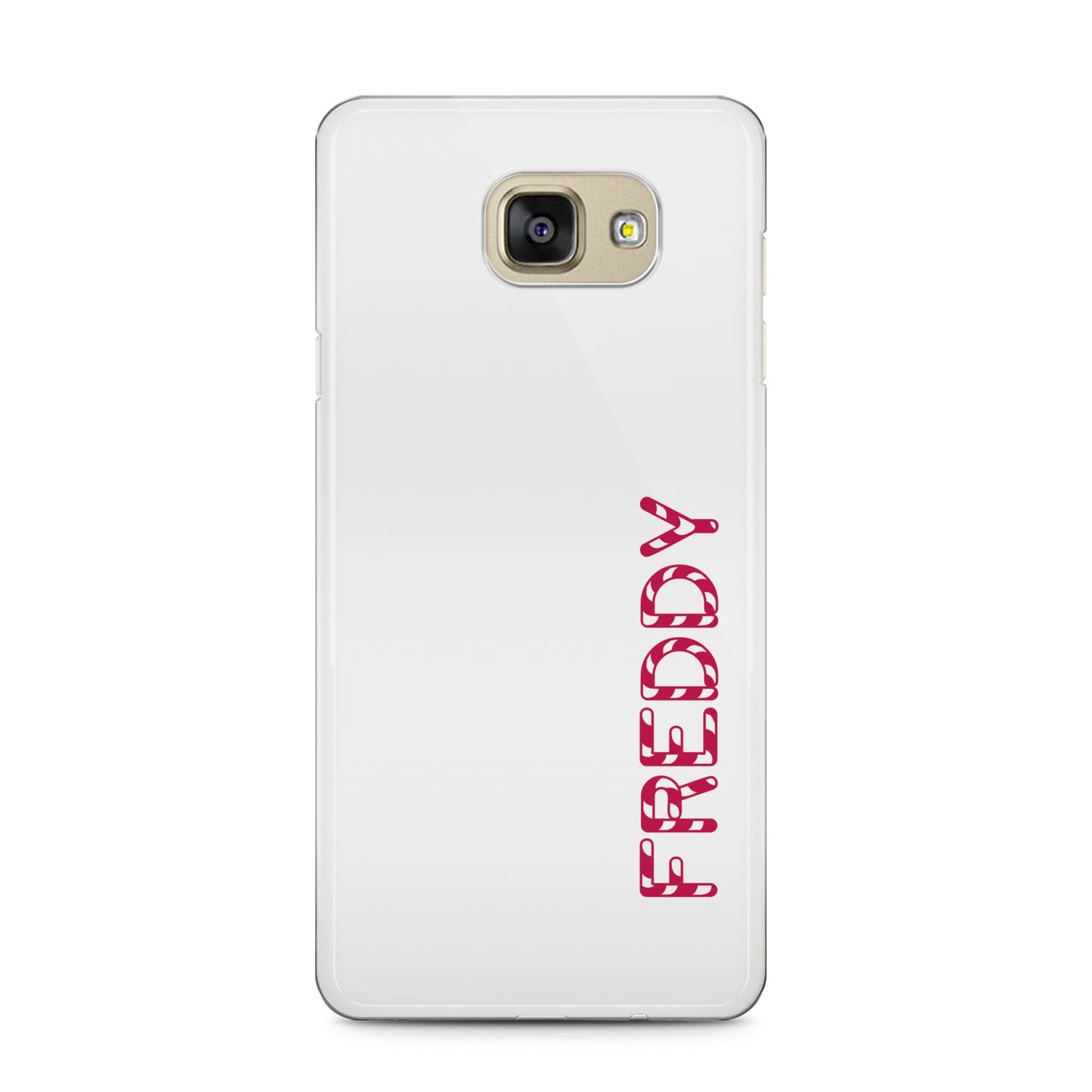 Personalised Candy Cane Name Samsung Galaxy A5 2016 Case on gold phone