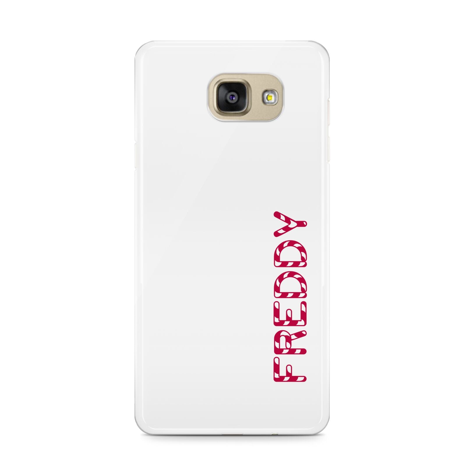 Personalised Candy Cane Name Samsung Galaxy A9 2016 Case on gold phone