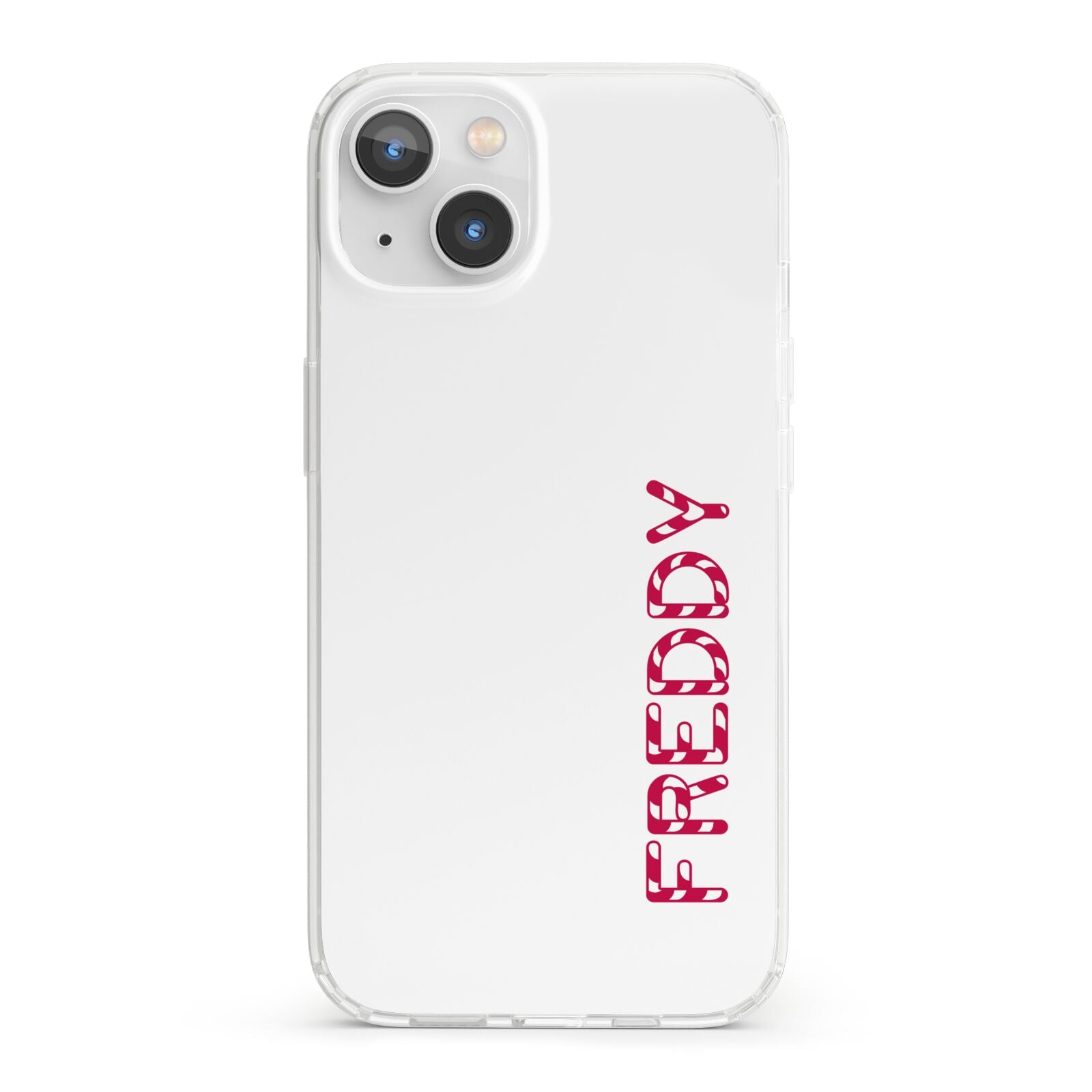 Personalised Candy Cane Name iPhone 13 Clear Bumper Case