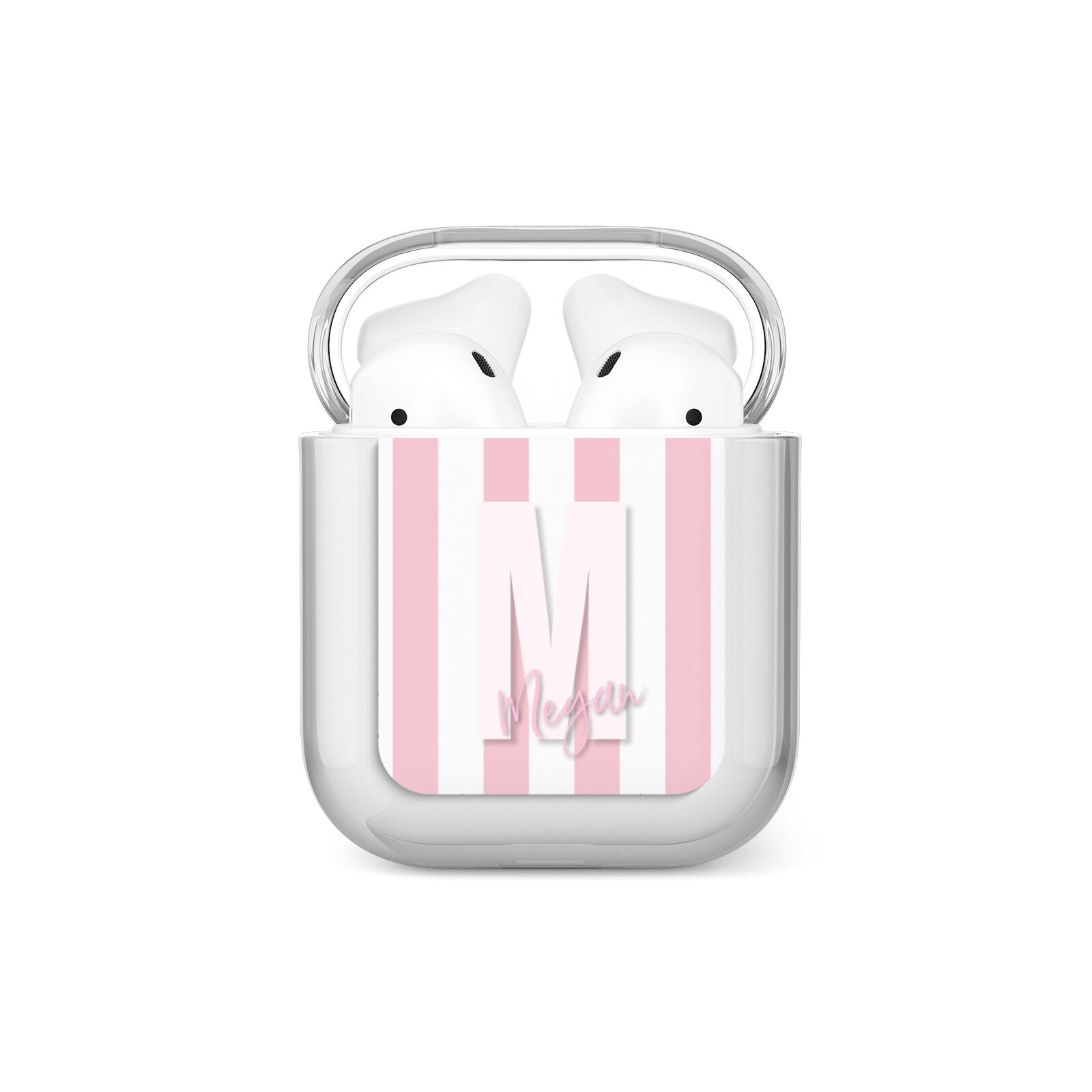 Personalised Candy Stripe Initials AirPods Case