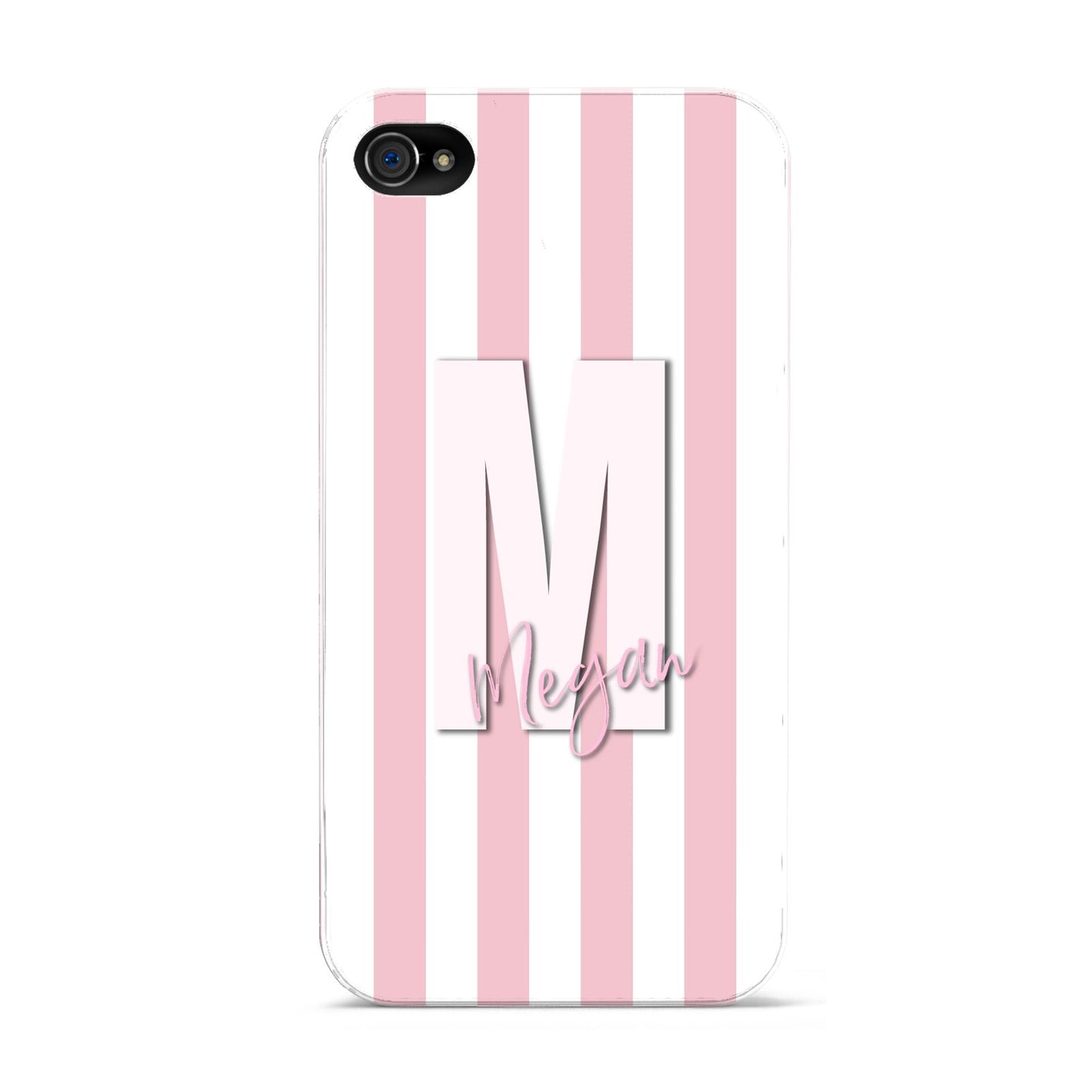 Personalised Candy Stripe Initials Apple iPhone 4s Case