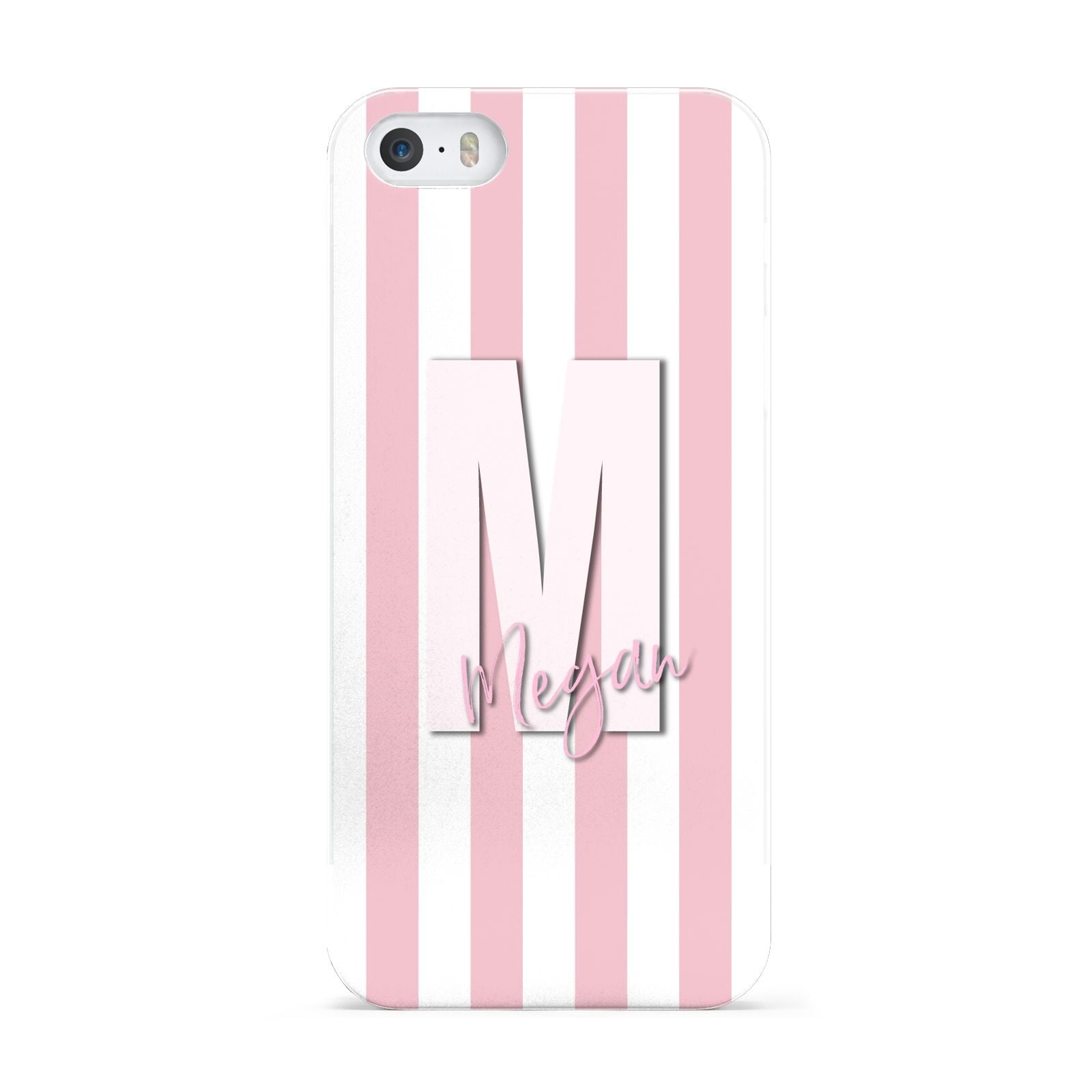 Personalised Candy Stripe Initials Apple iPhone 5 Case