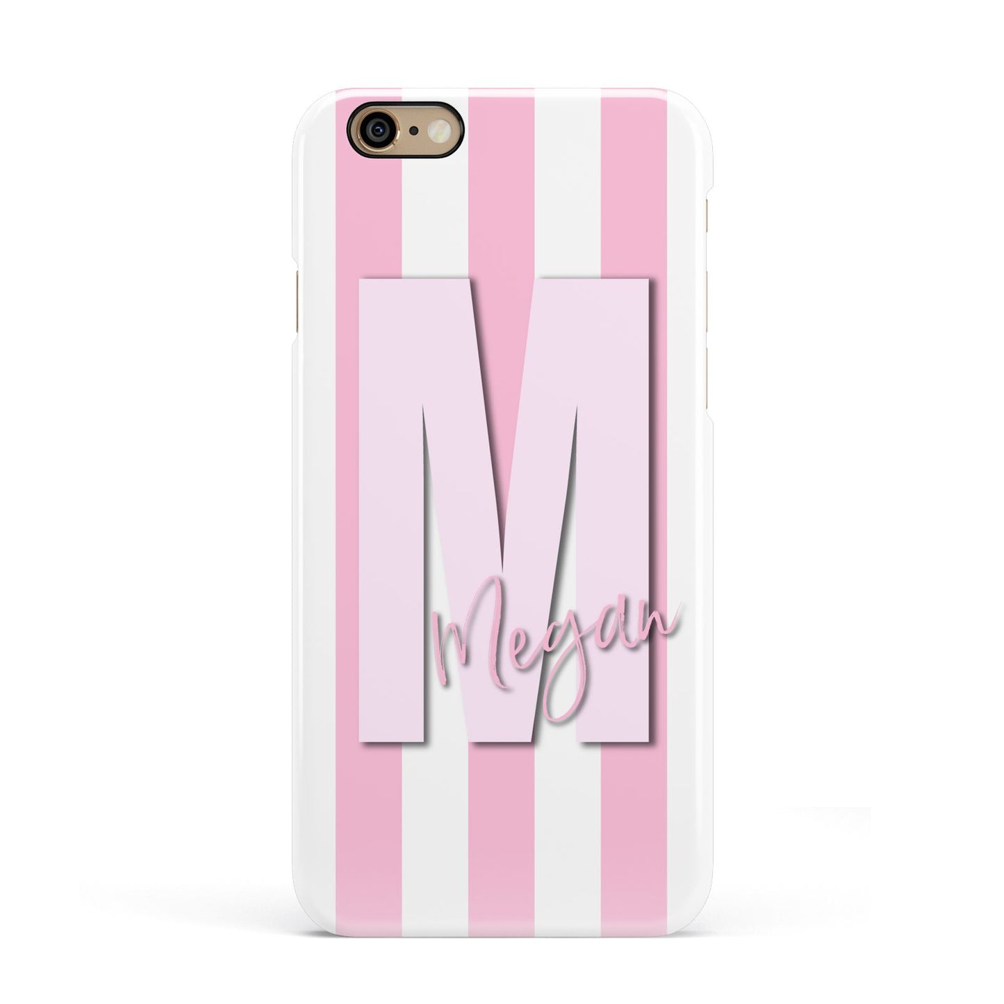 Personalised Candy Stripe Initials Apple iPhone 6 3D Snap Case