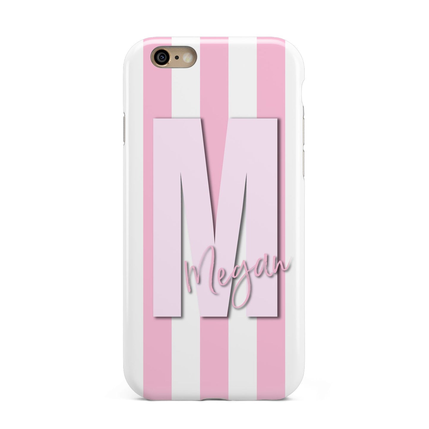 Personalised Candy Stripe Initials Apple iPhone 6 3D Tough Case