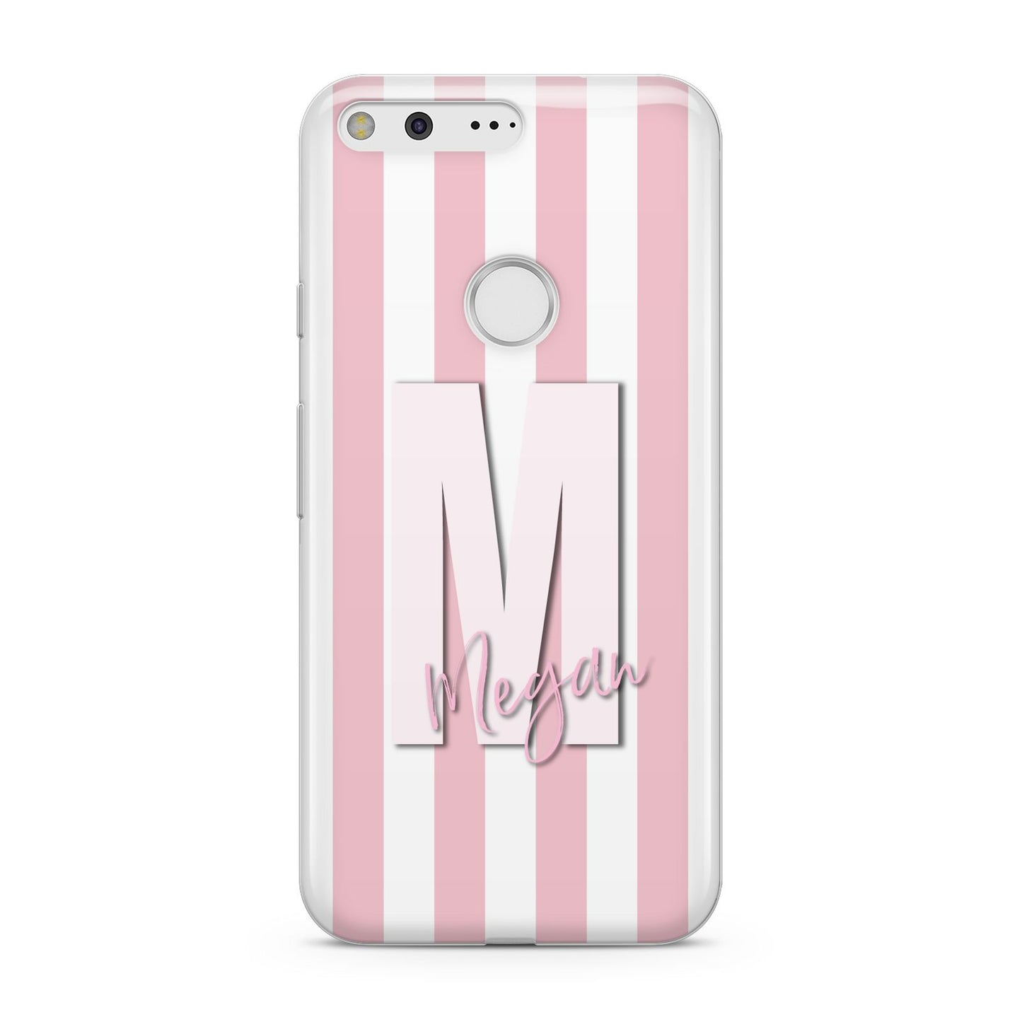 Personalised Candy Stripe Initials Google Pixel Case