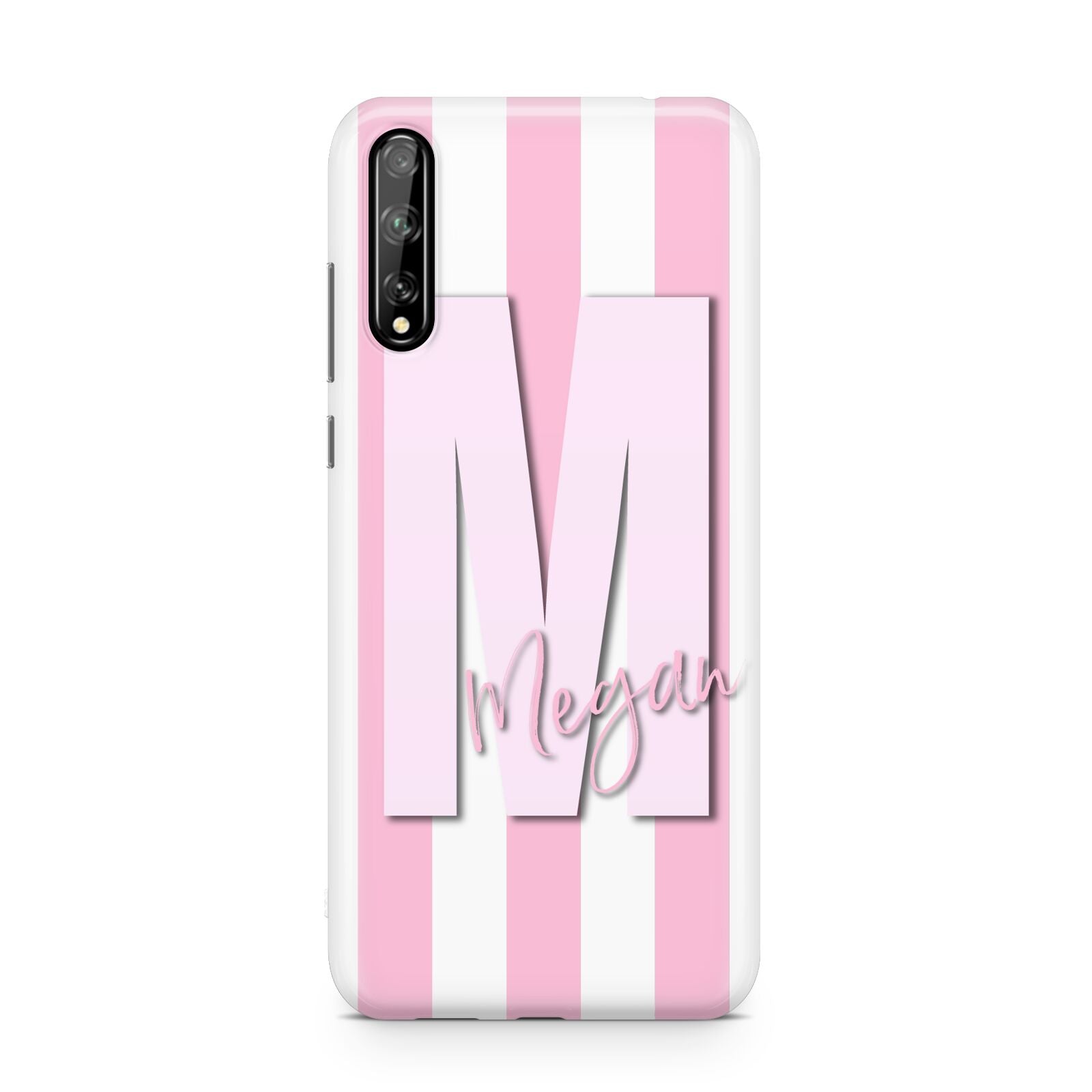 Personalised Candy Stripe Initials Huawei Enjoy 10s Phone Case