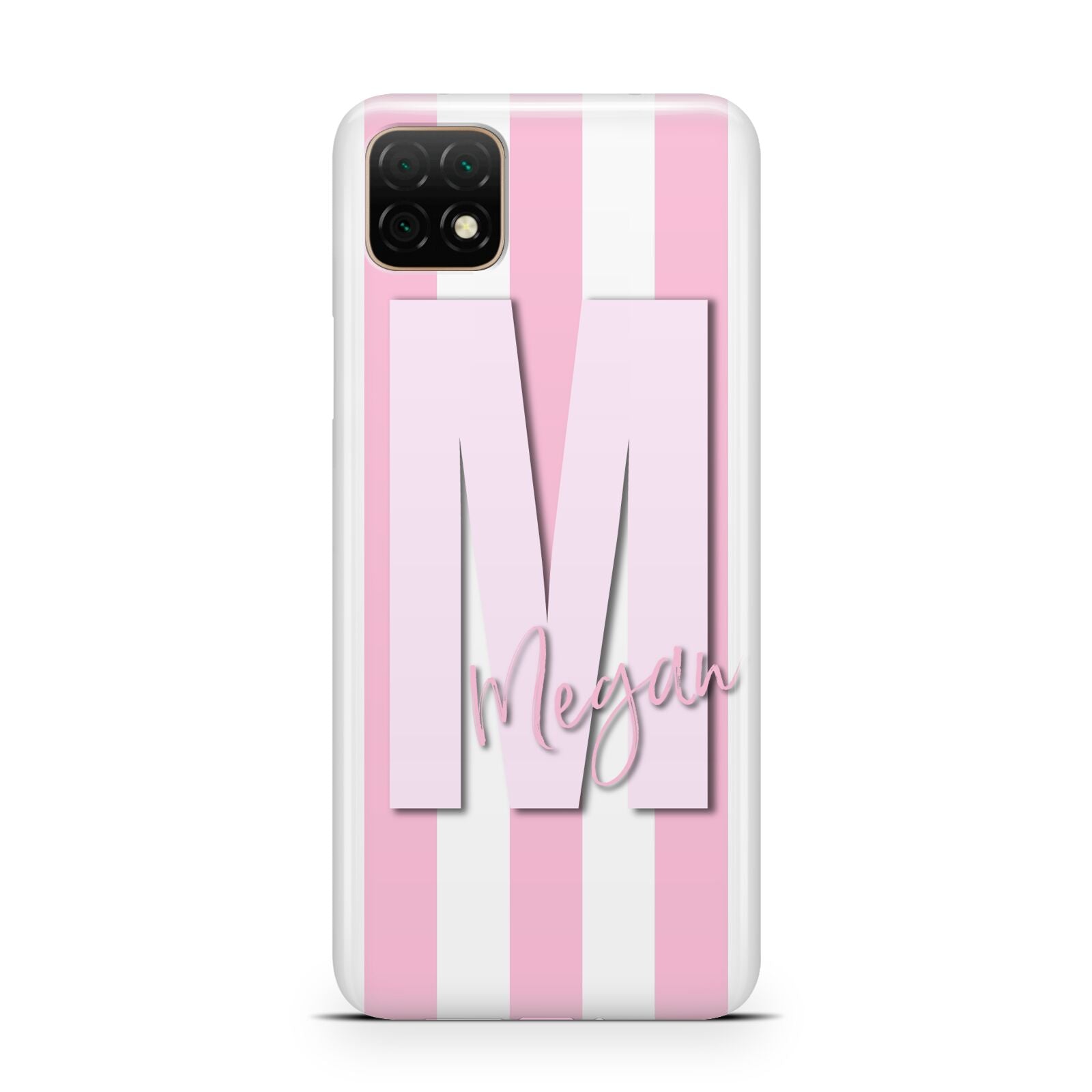 Personalised Candy Stripe Initials Huawei Enjoy 20 Phone Case