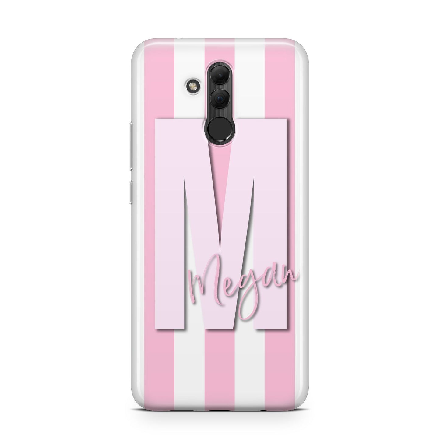 Personalised Candy Stripe Initials Huawei Mate 20 Lite