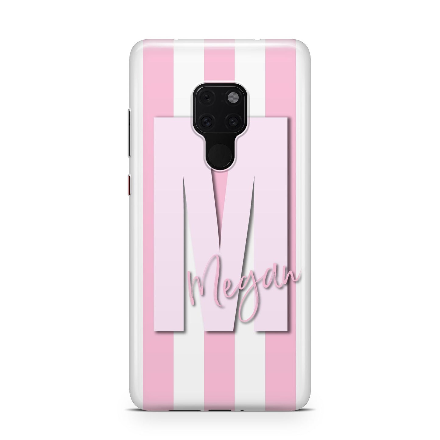 Personalised Candy Stripe Initials Huawei Mate 20 Phone Case