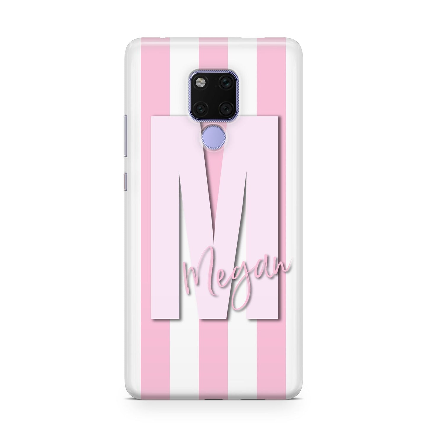 Personalised Candy Stripe Initials Huawei Mate 20X Phone Case