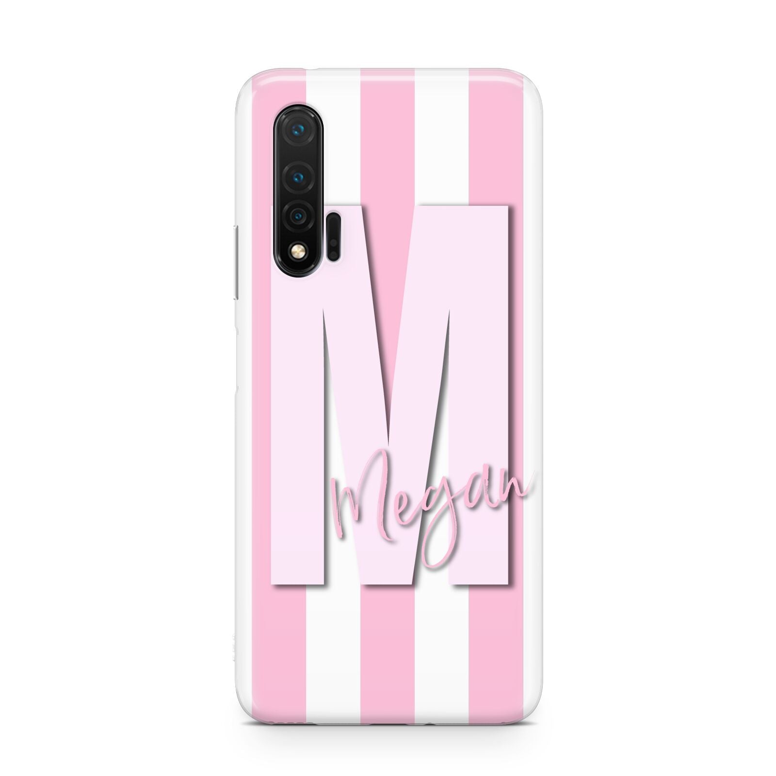 Personalised Candy Stripe Initials Huawei Nova 6 Phone Case