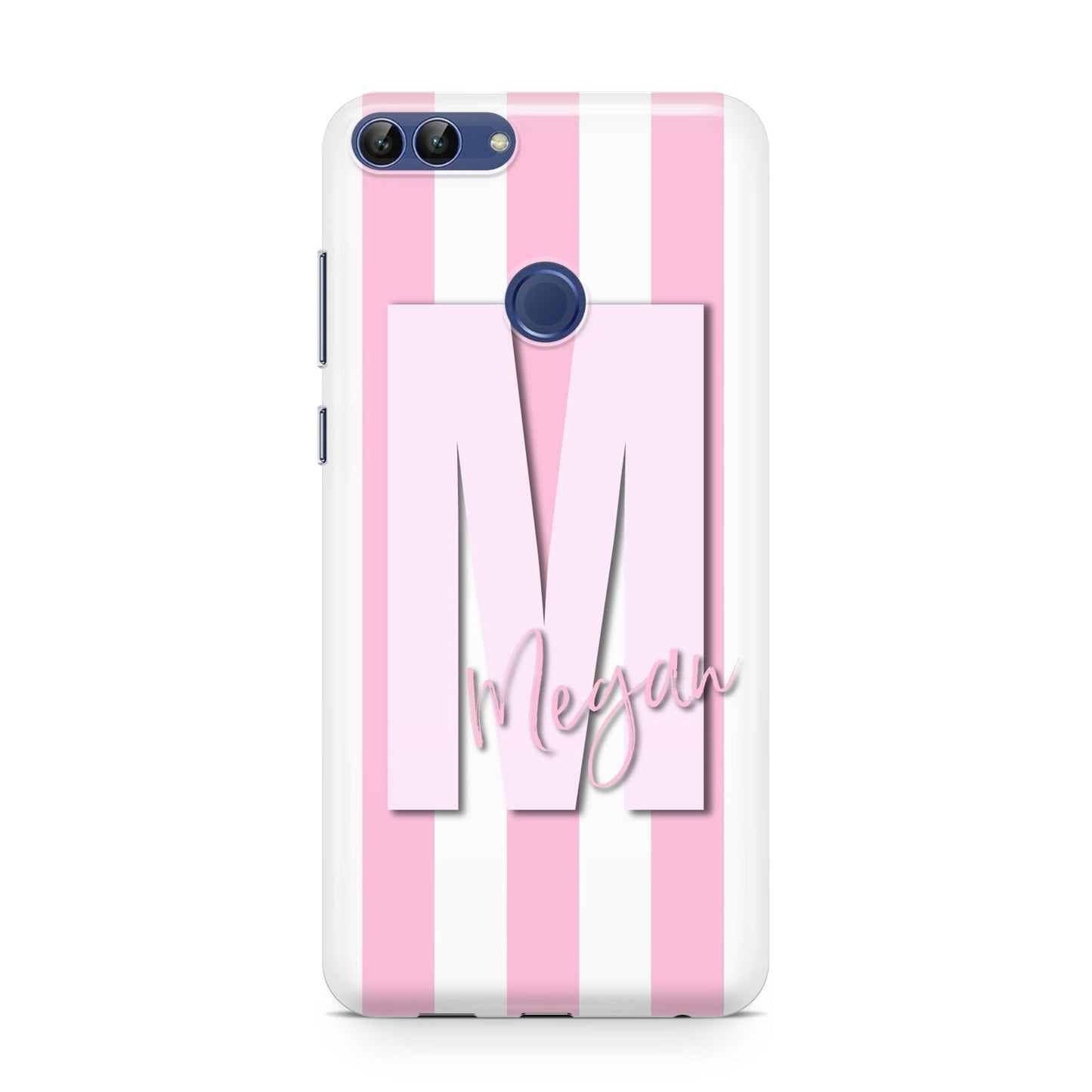 Personalised Candy Stripe Initials Huawei P Smart Case