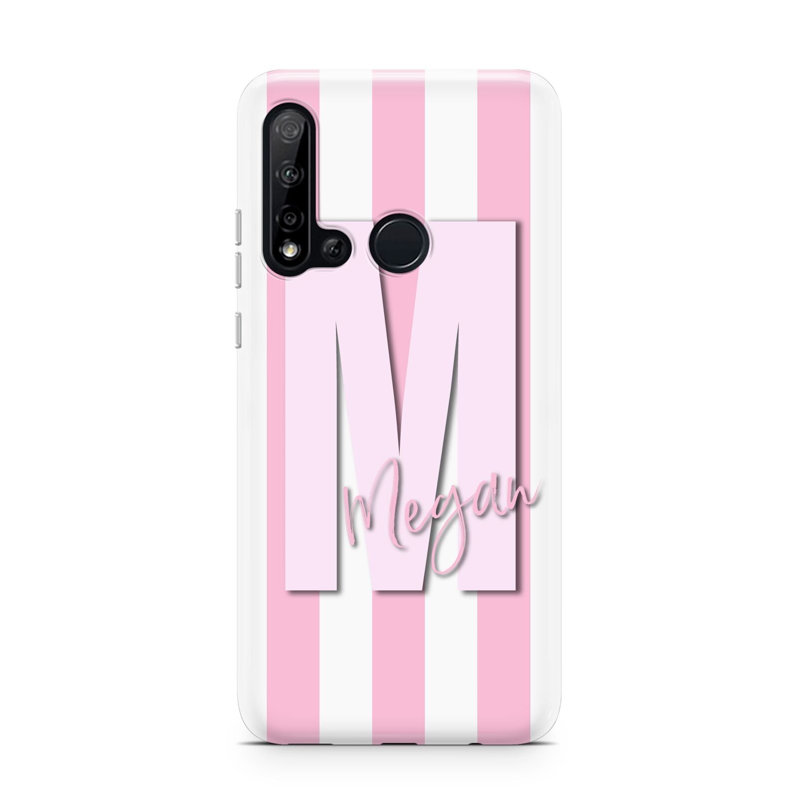 Personalised Candy Stripe Initials Huawei P20 Lite 5G Phone Case