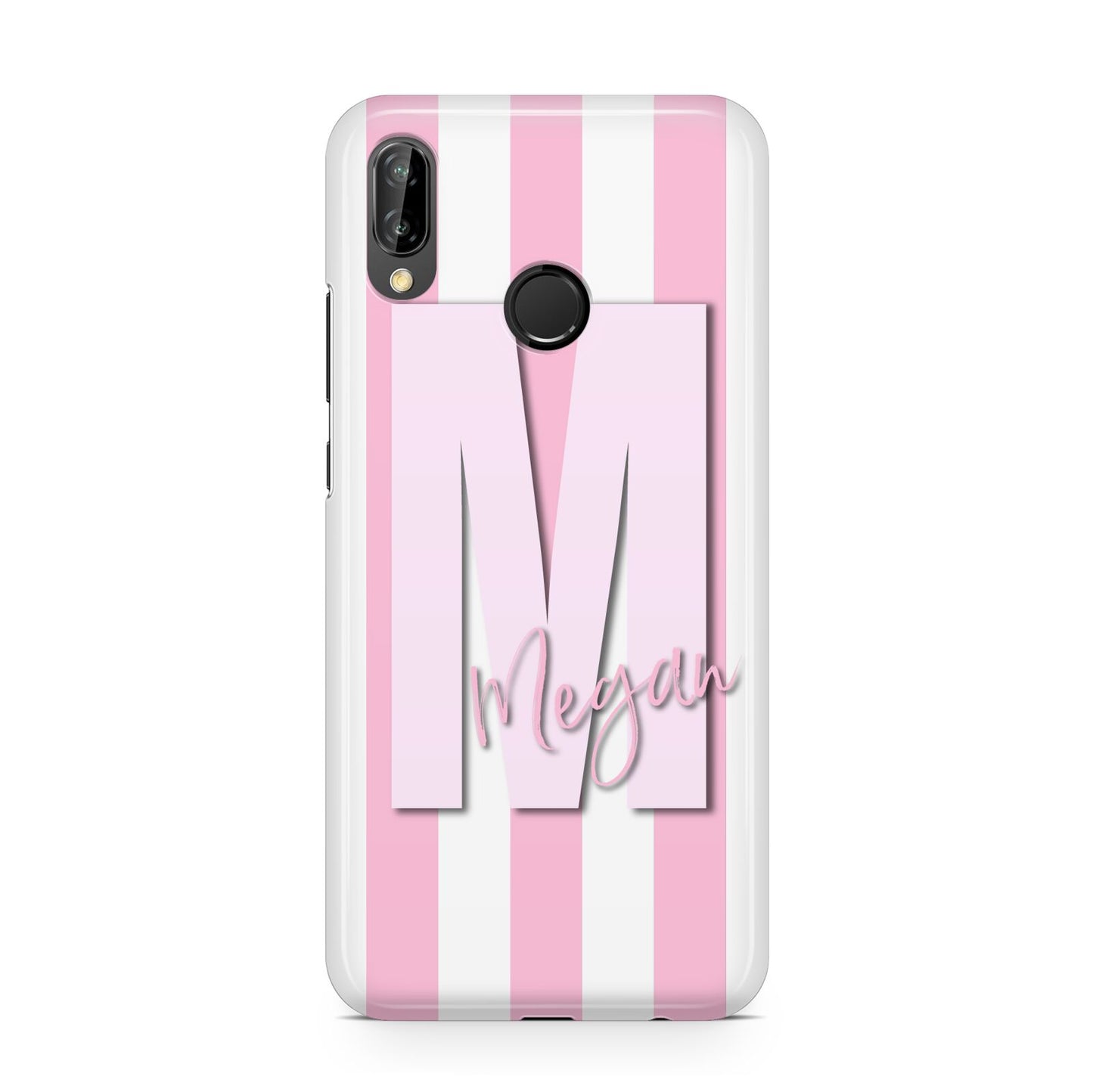 Personalised Candy Stripe Initials Huawei P20 Lite Phone Case