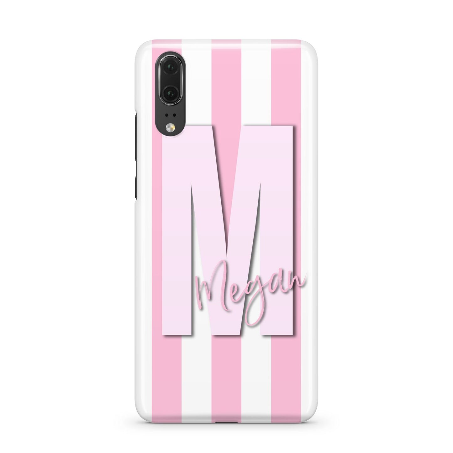 Personalised Candy Stripe Initials Huawei P20 Phone Case