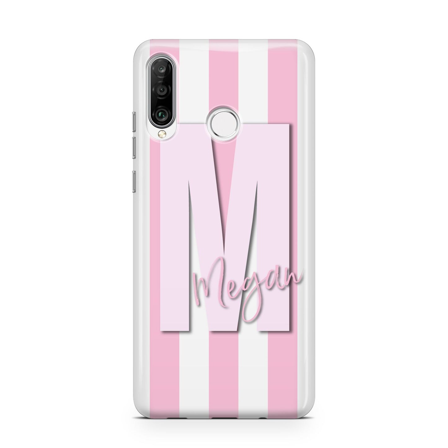 Personalised Candy Stripe Initials Huawei P30 Lite Phone Case