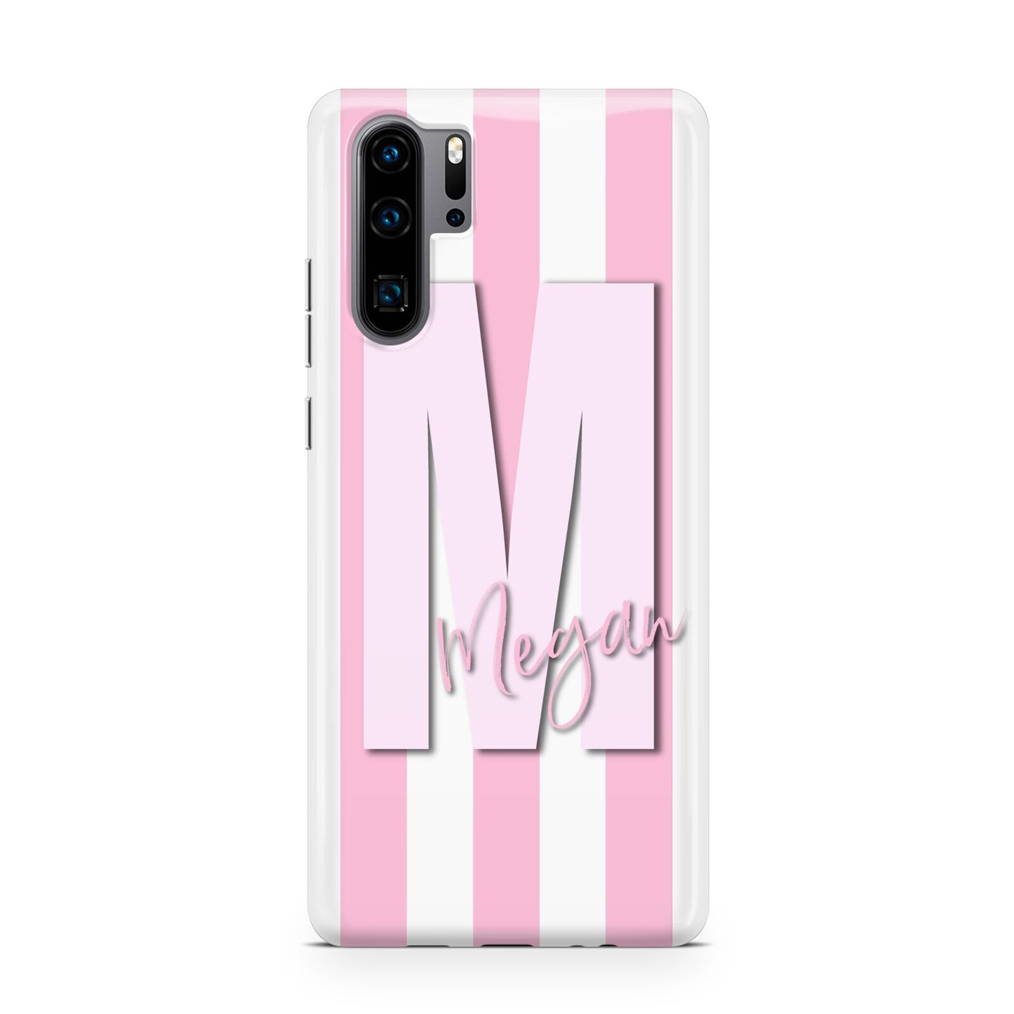 Personalised Candy Stripe Initials Huawei P30 Pro Phone Case