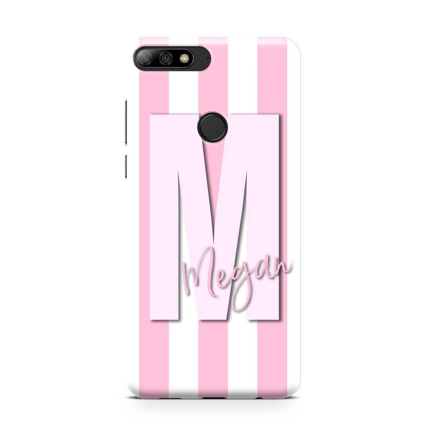 Personalised Candy Stripe Initials Huawei Y7 2018