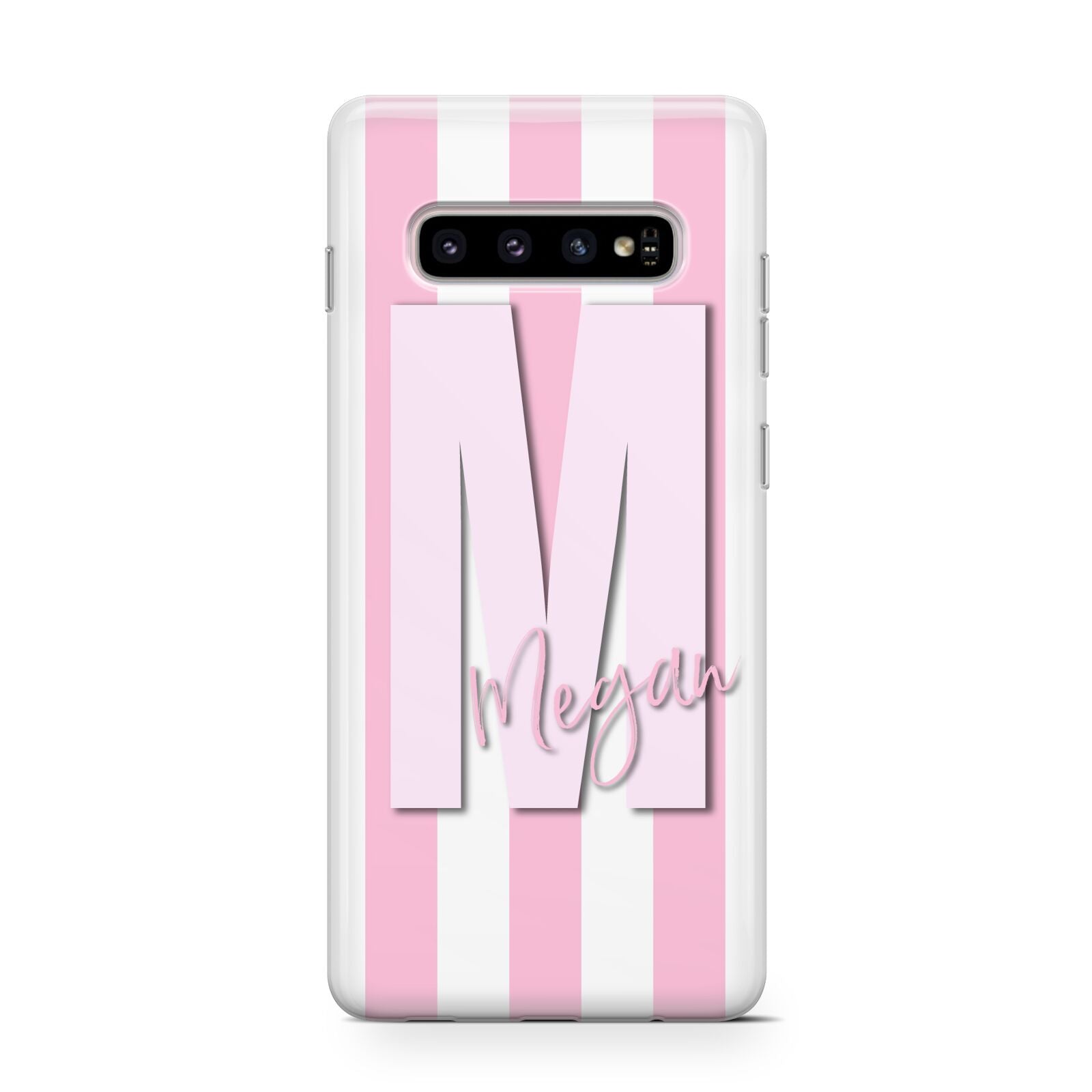 Personalised Candy Stripe Initials Protective Samsung Galaxy Case