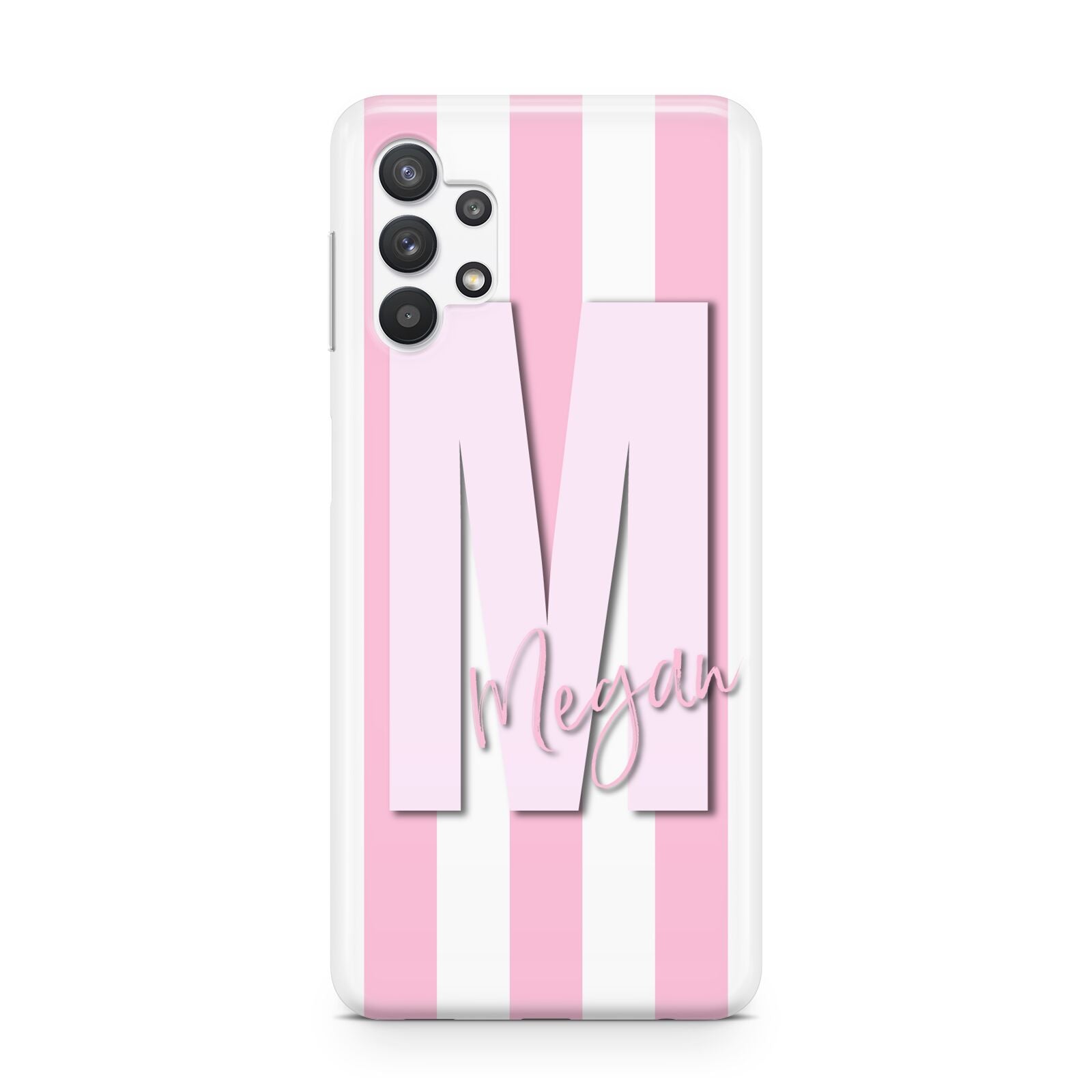 Personalised Candy Stripe Initials Samsung A32 5G Case