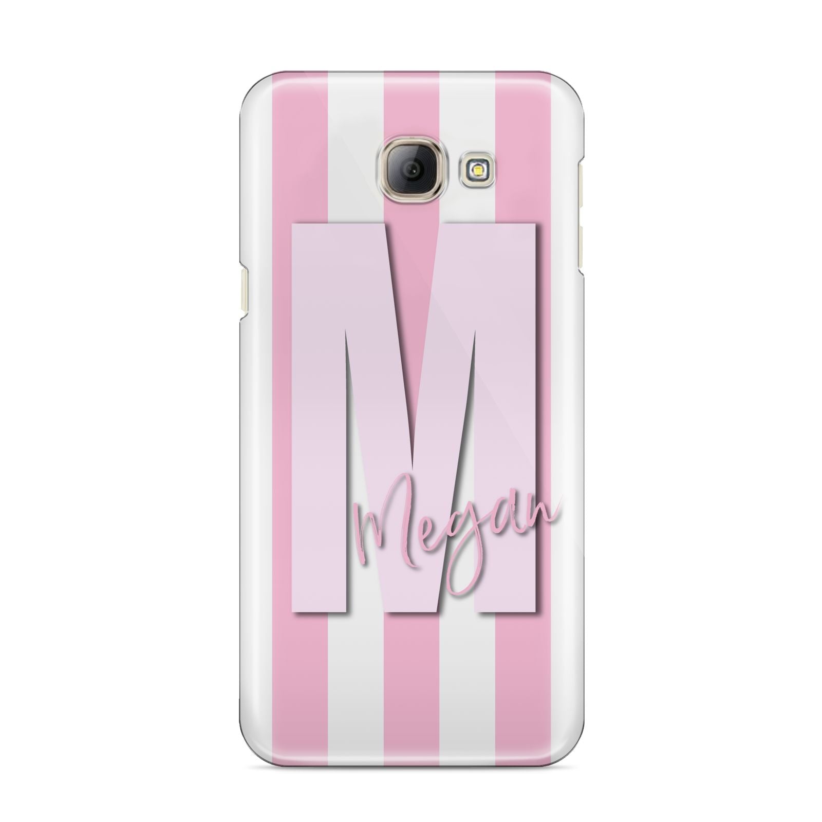 Personalised Candy Stripe Initials Samsung Galaxy A8 2016 Case