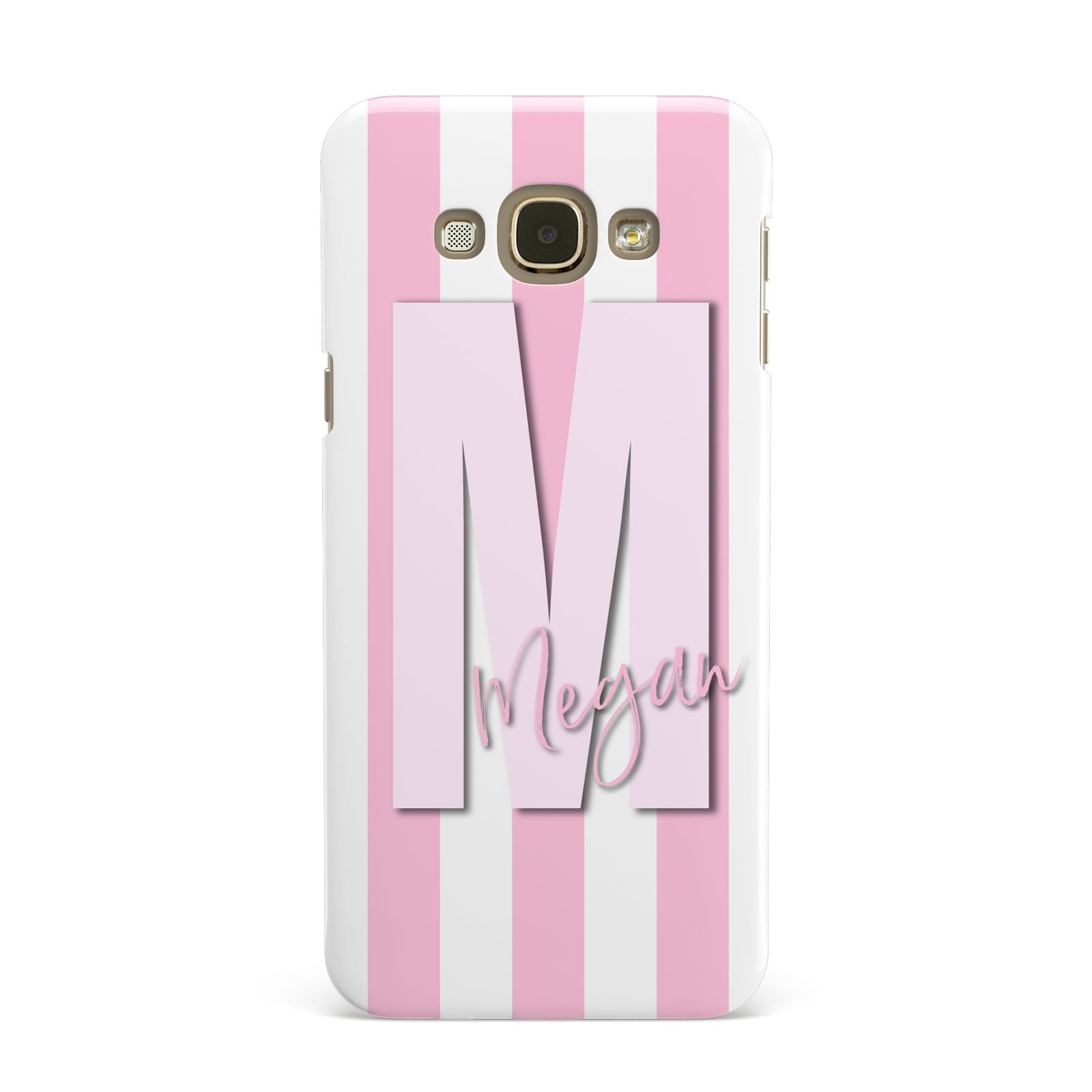 Personalised Candy Stripe Initials Samsung Galaxy A8 Case