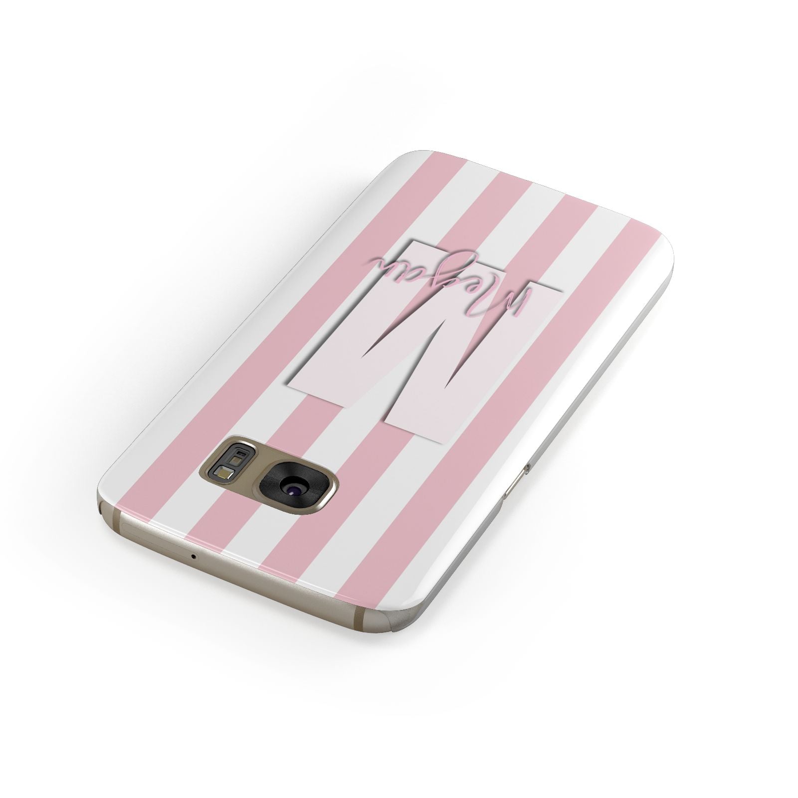 Personalised Candy Stripe Initials Samsung Galaxy Case Front Close Up