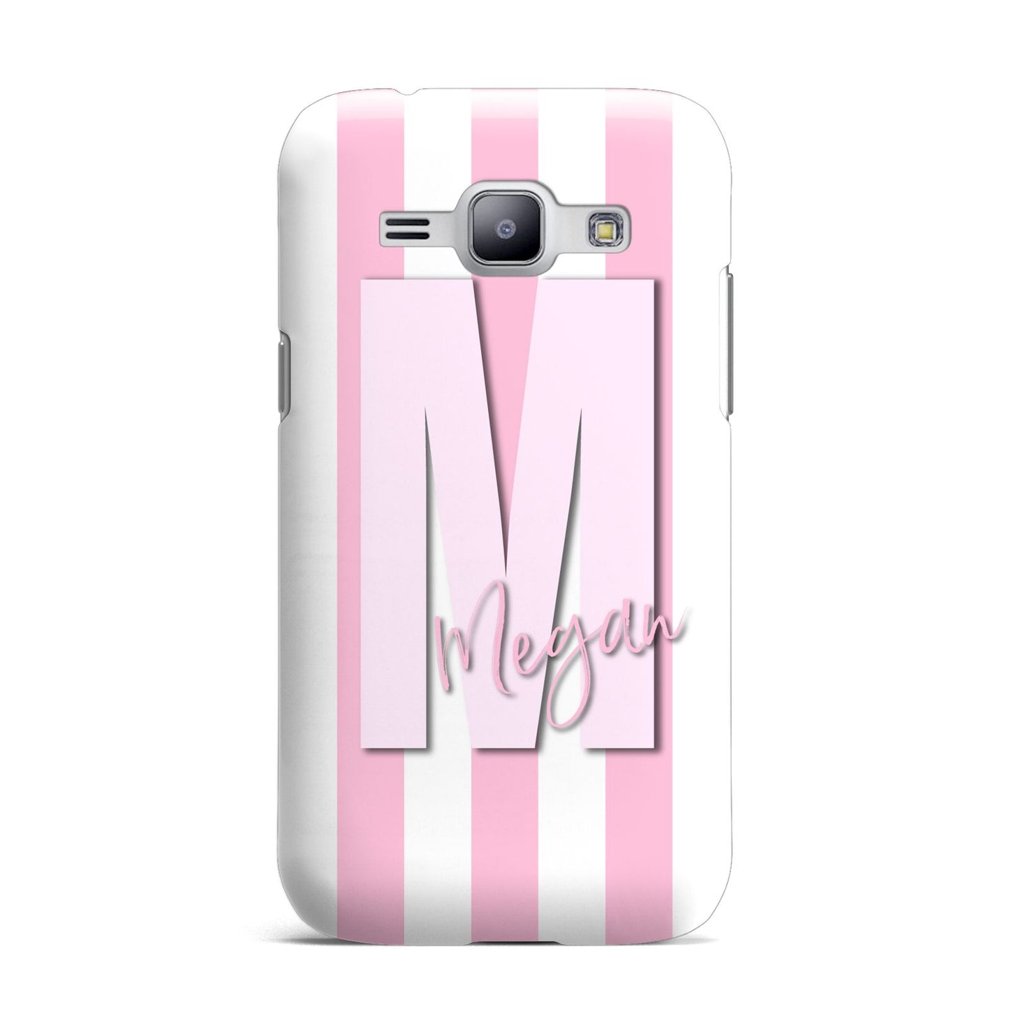Personalised Candy Stripe Initials Samsung Galaxy J1 2015 Case