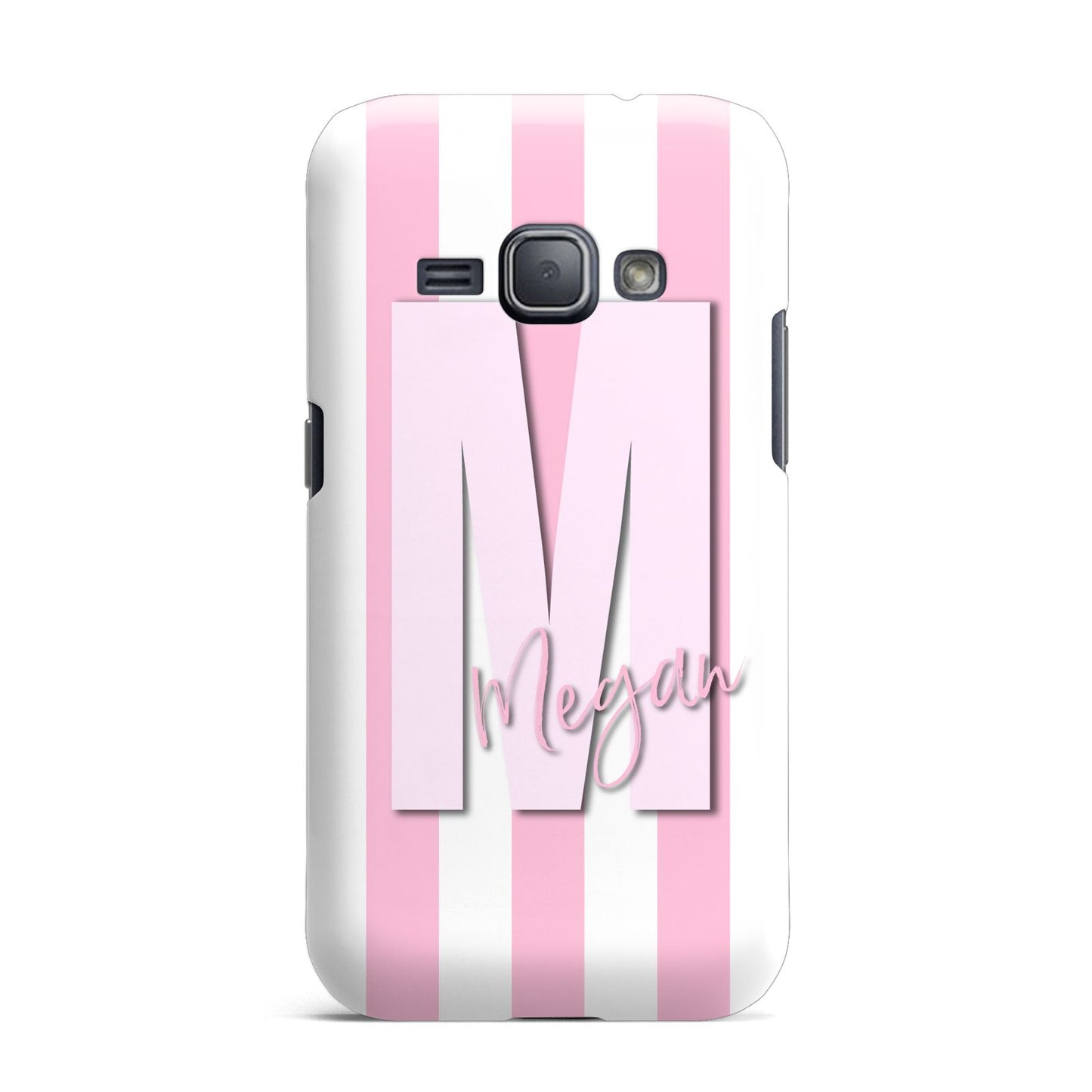 Personalised Candy Stripe Initials Samsung Galaxy J1 2016 Case