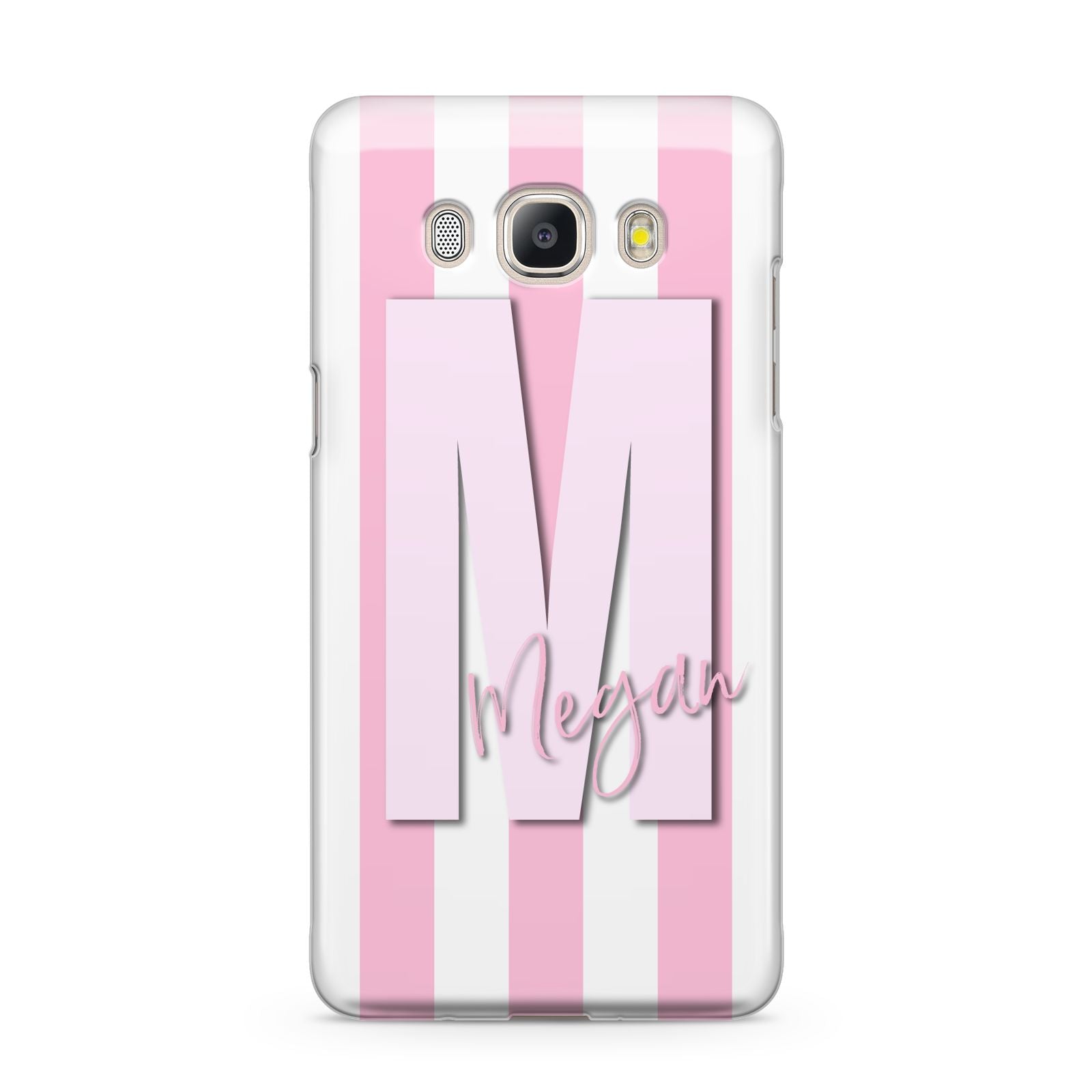 Personalised Candy Stripe Initials Samsung Galaxy J5 2016 Case