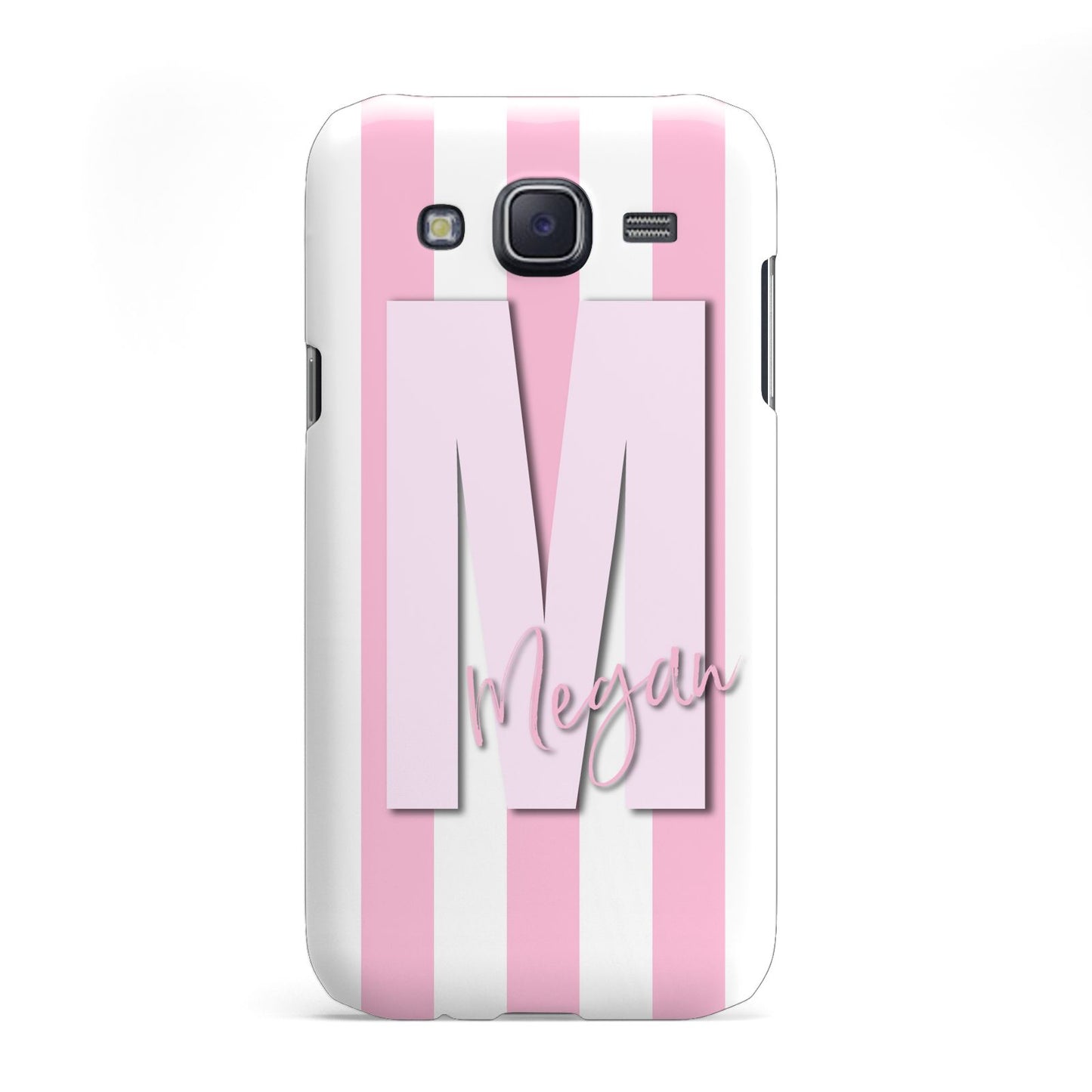 Personalised Candy Stripe Initials Samsung Galaxy J5 Case