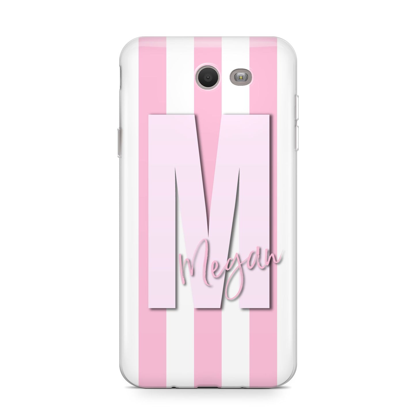 Personalised Candy Stripe Initials Samsung Galaxy J7 2017 Case