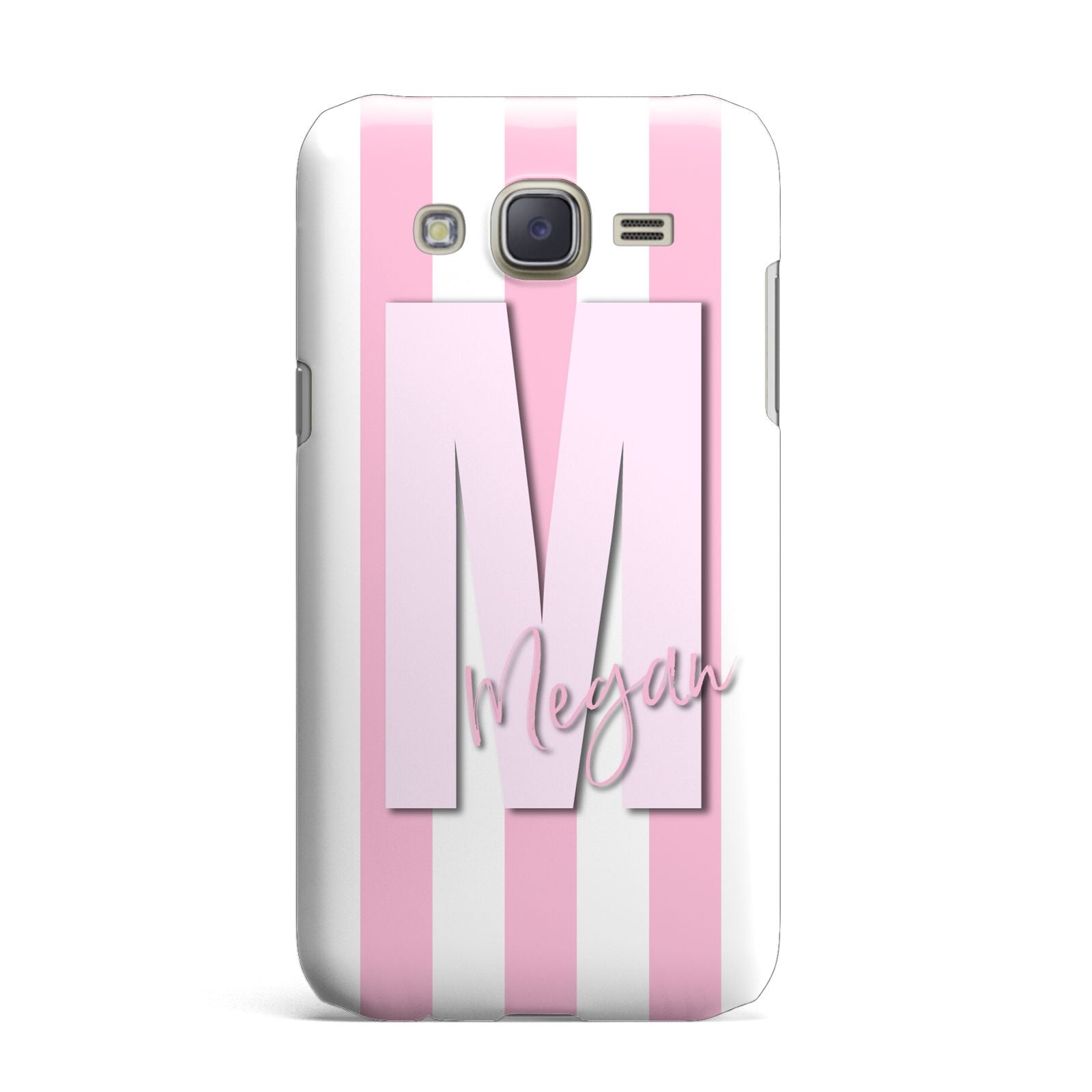 Personalised Candy Stripe Initials Samsung Galaxy J7 Case