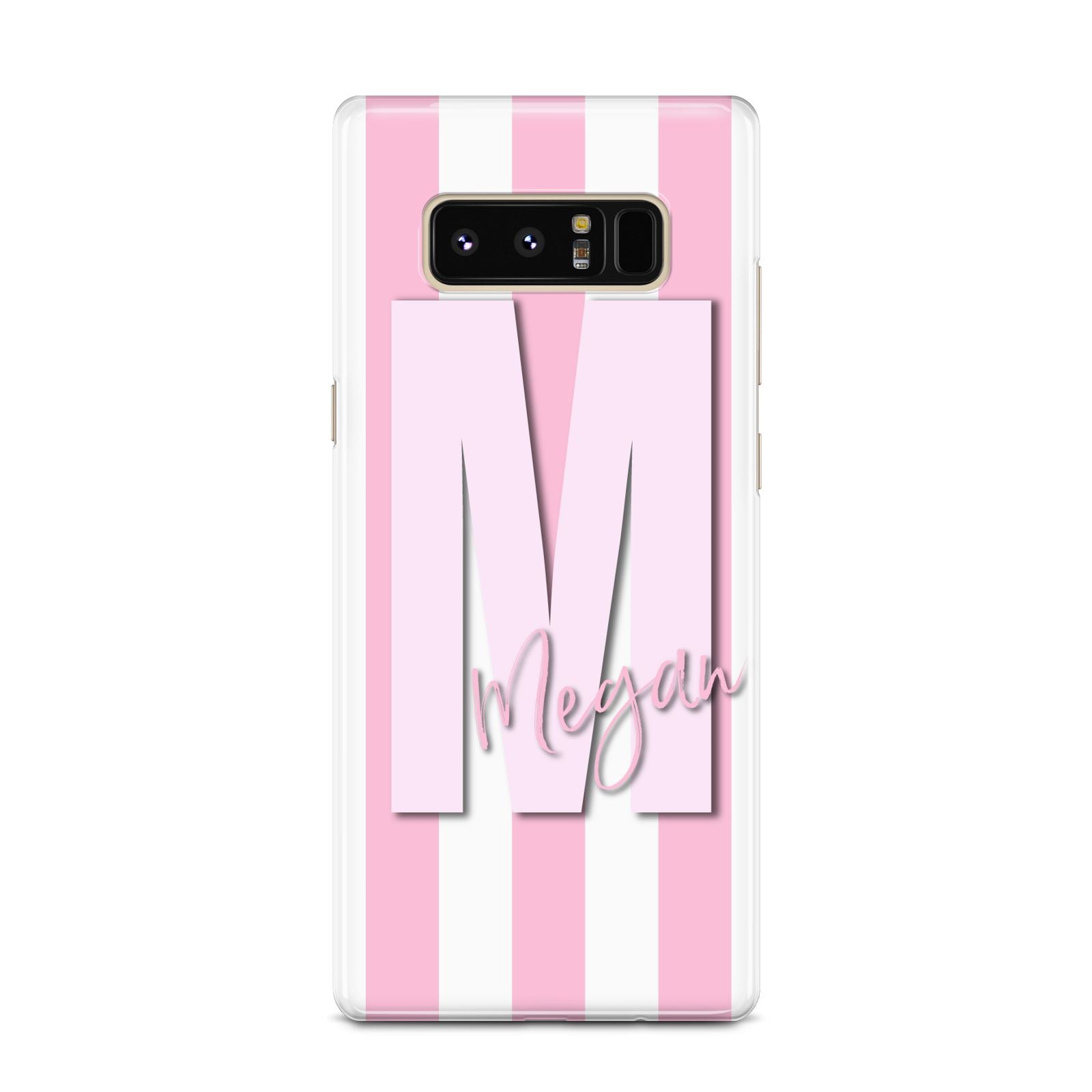 Personalised Candy Stripe Initials Samsung Galaxy Note 8 Case