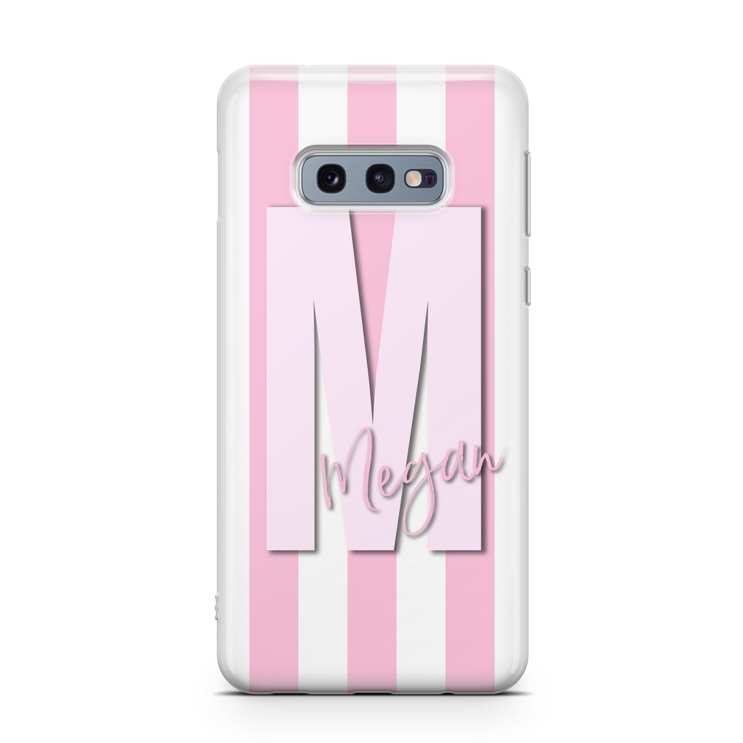 Personalised Candy Stripe Initials Samsung Galaxy S10E Case