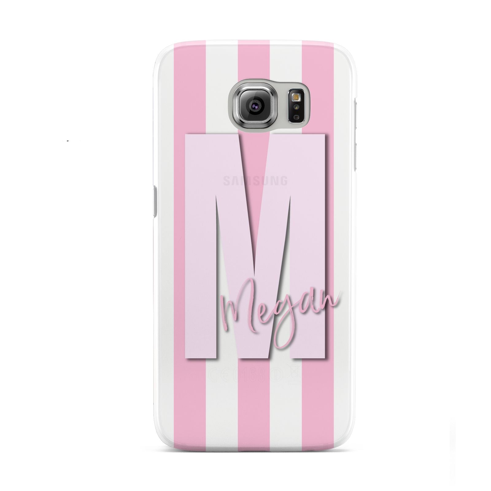 Personalised Candy Stripe Initials Samsung Galaxy S6 Case