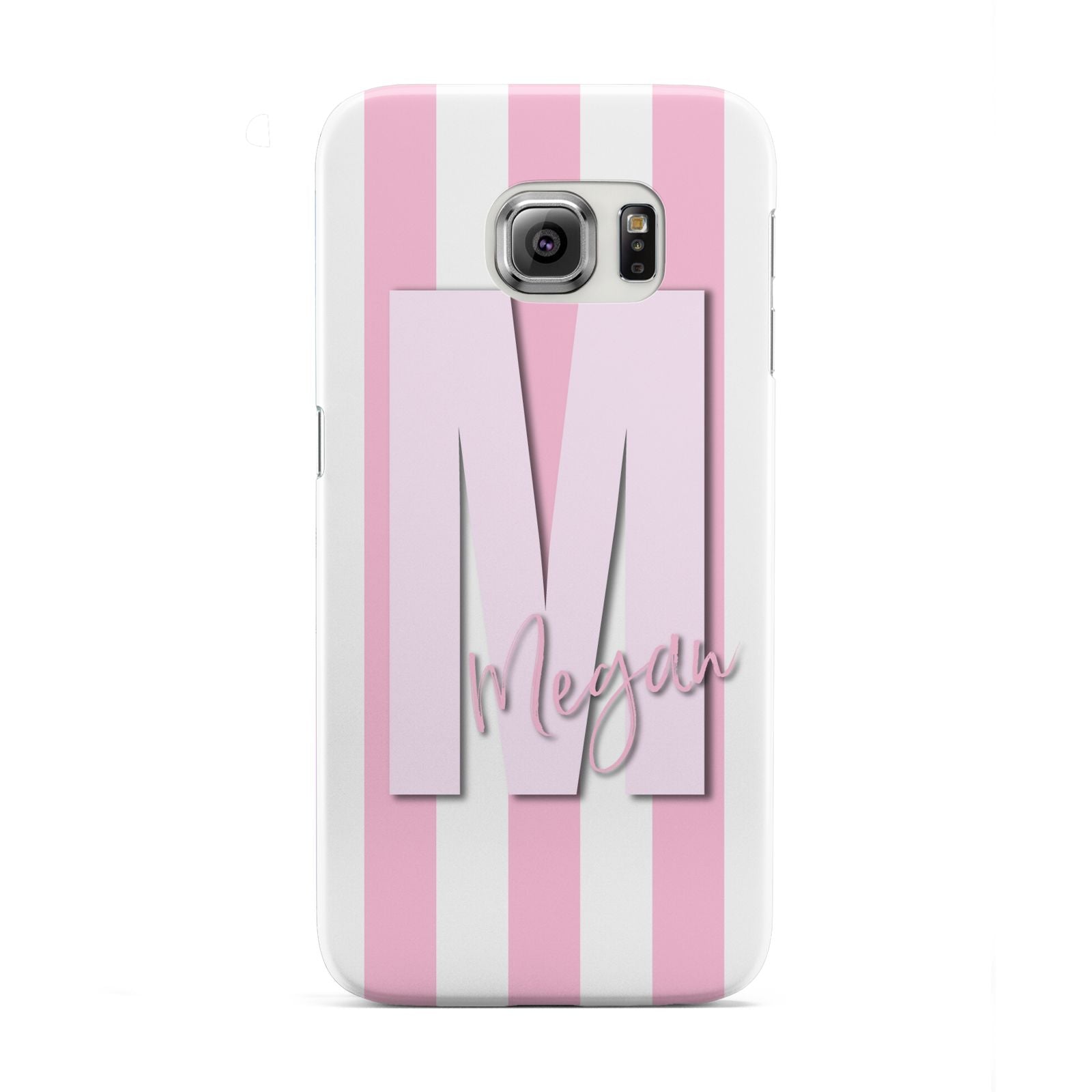 Personalised Candy Stripe Initials Samsung Galaxy S6 Edge Case