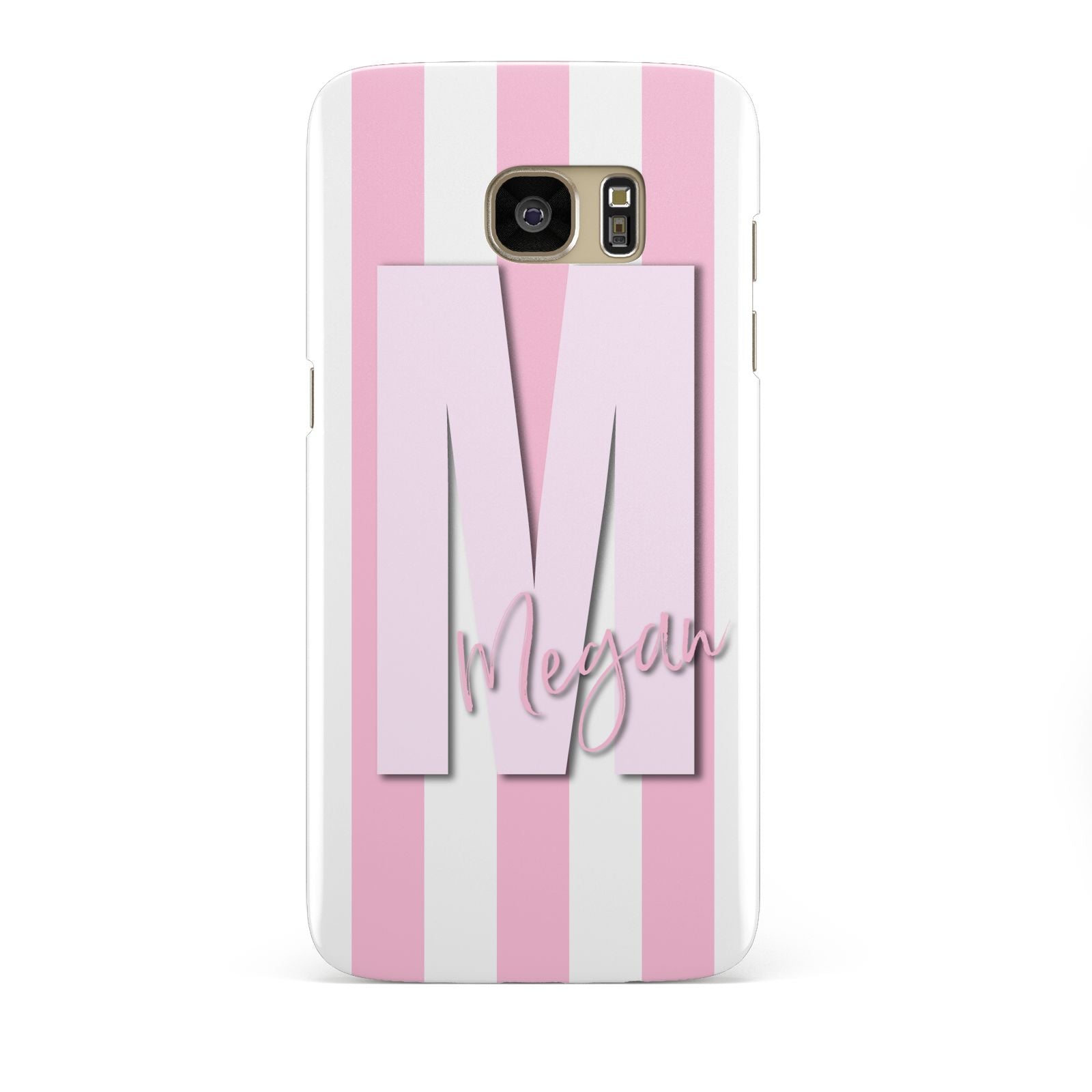 Personalised Candy Stripe Initials Samsung Galaxy S7 Edge Case