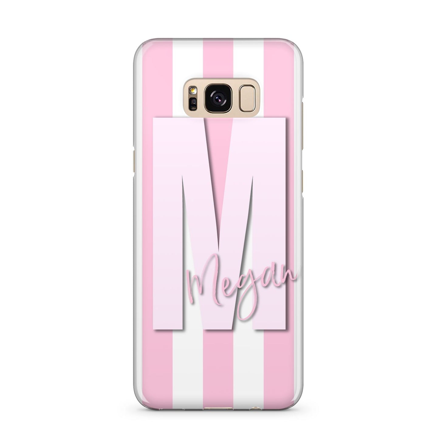 Personalised Candy Stripe Initials Samsung Galaxy S8 Plus Case