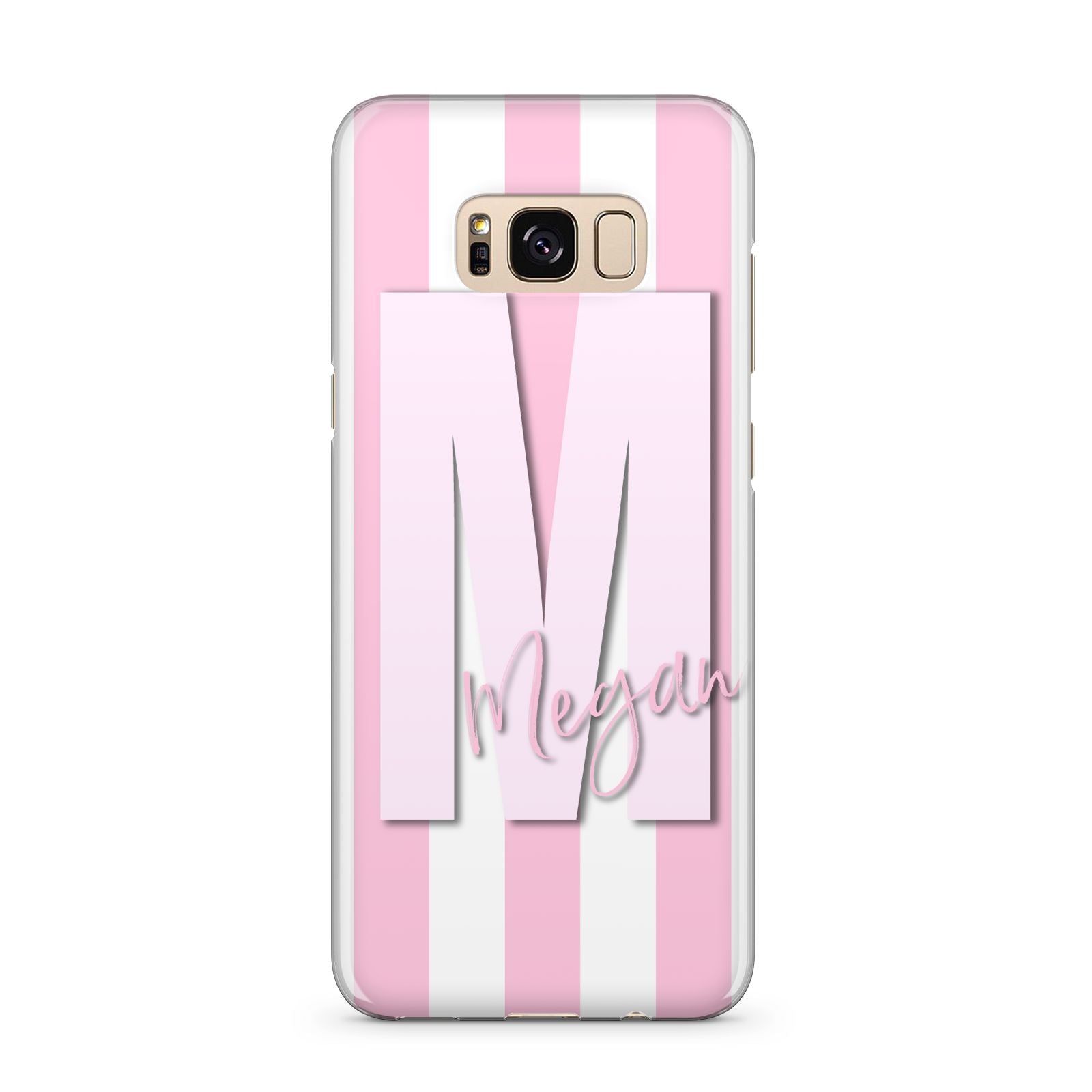 Personalised Candy Stripe Initials Samsung Galaxy S8 Plus Case