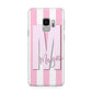 Personalised Candy Stripe Initials Samsung Galaxy S9 Case