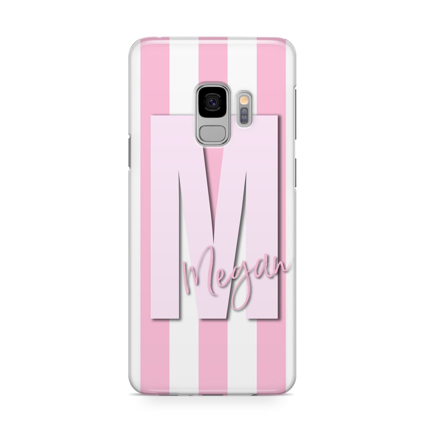 Personalised Candy Stripe Initials Samsung Galaxy S9 Case