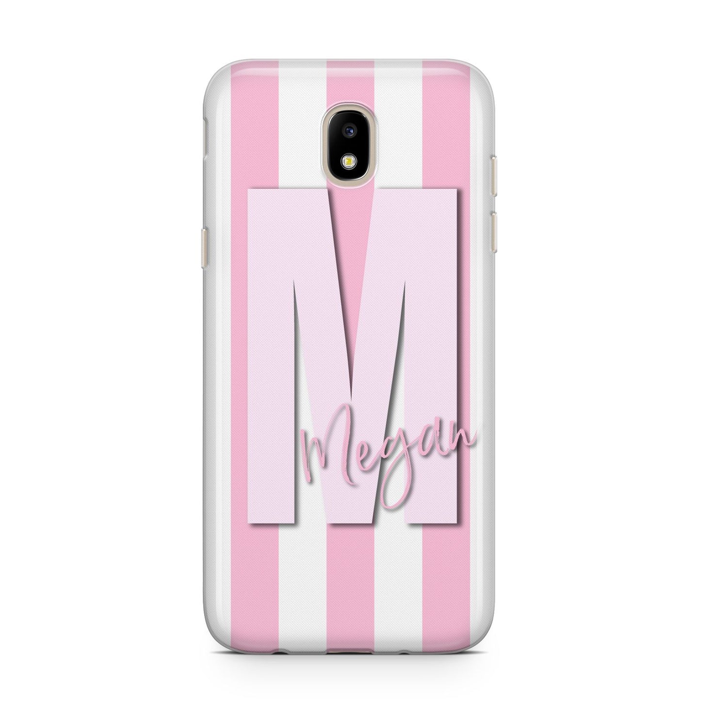 Personalised Candy Stripe Initials Samsung J5 2017 Case