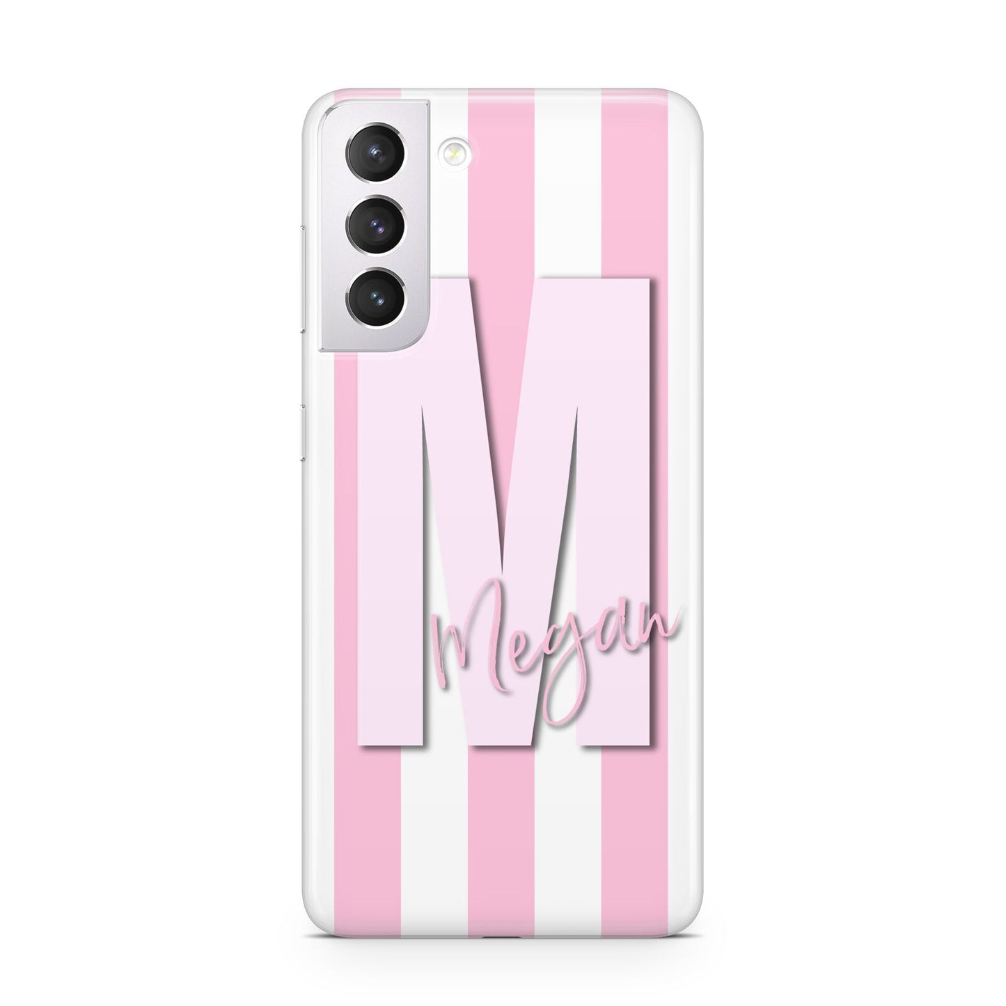 Personalised Candy Stripe Initials Samsung S21 Case