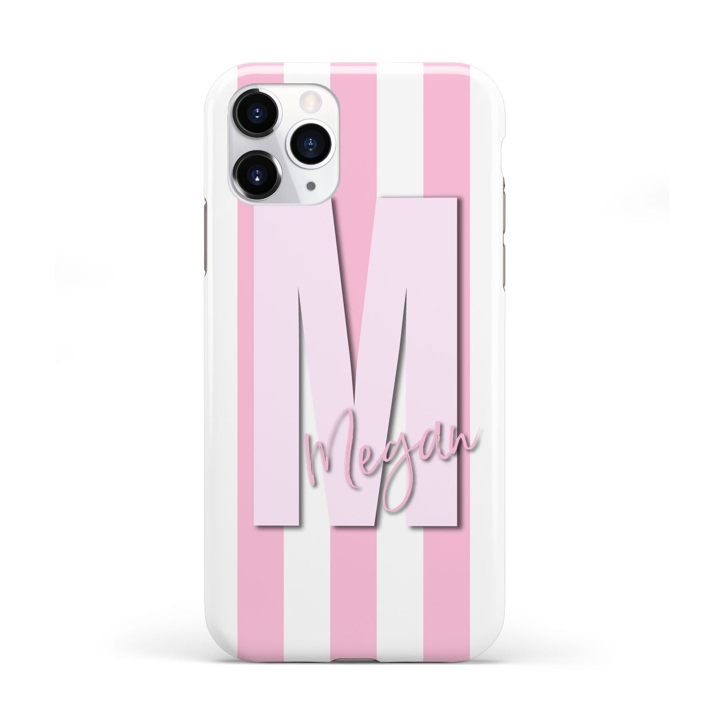 Personalised Candy Stripe Initials iPhone 11 Pro 3D Tough Case