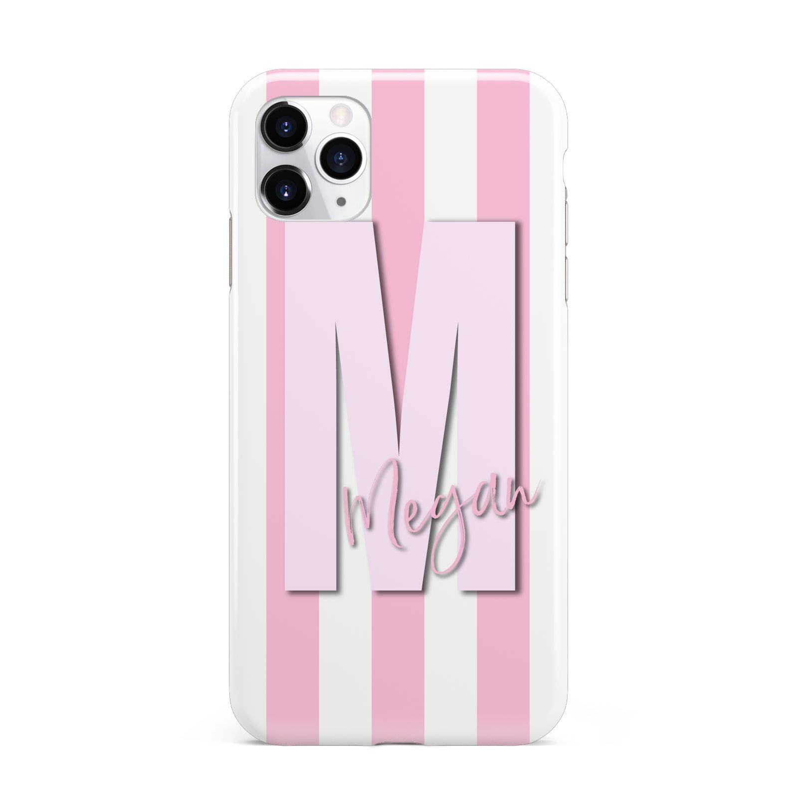 Personalised Candy Stripe Initials iPhone 11 Pro Max 3D Tough Case